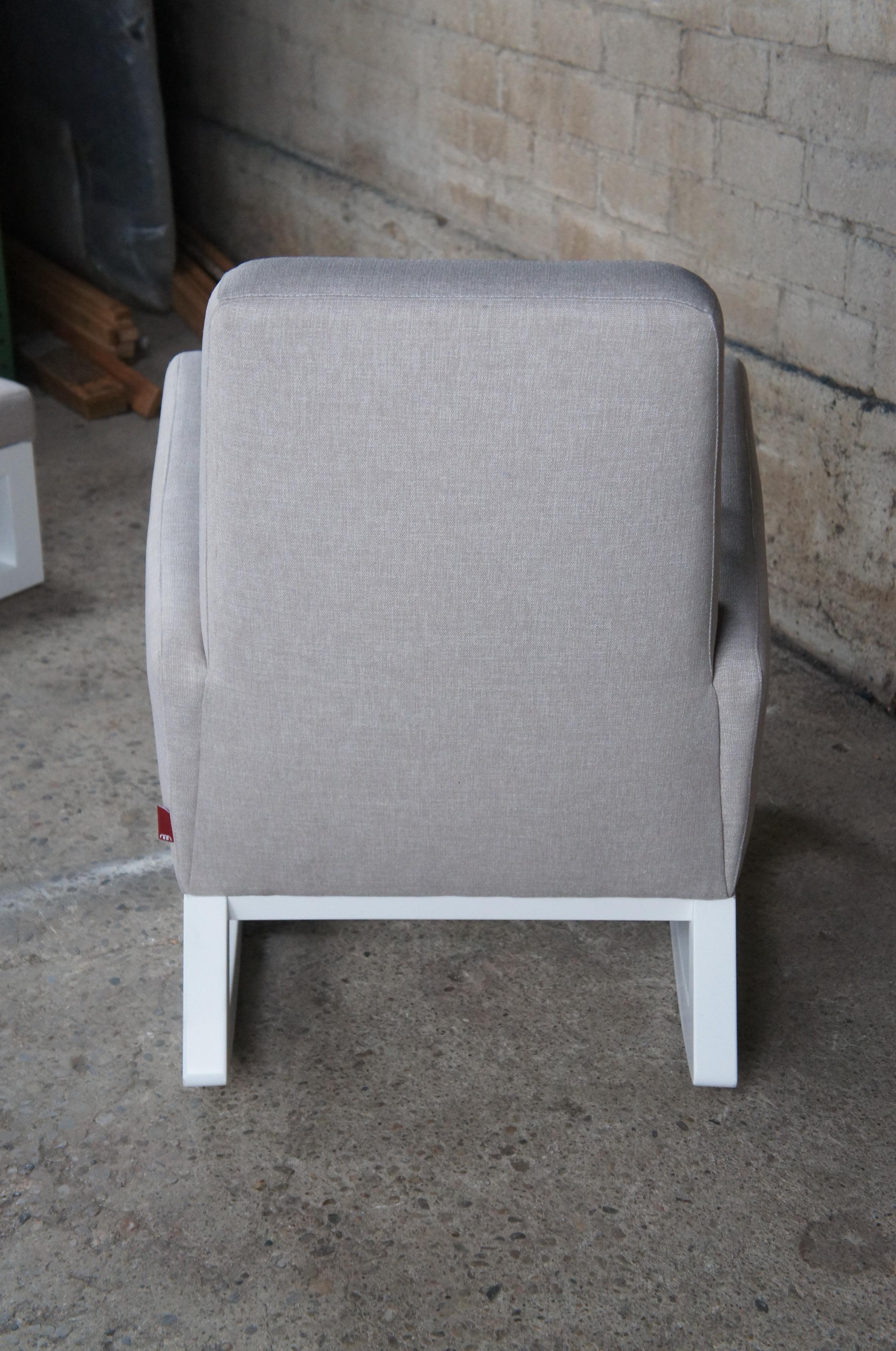 Monte Scandanavian Modern Joya Nursery Rocker Rocking Chair & Ottoman 1