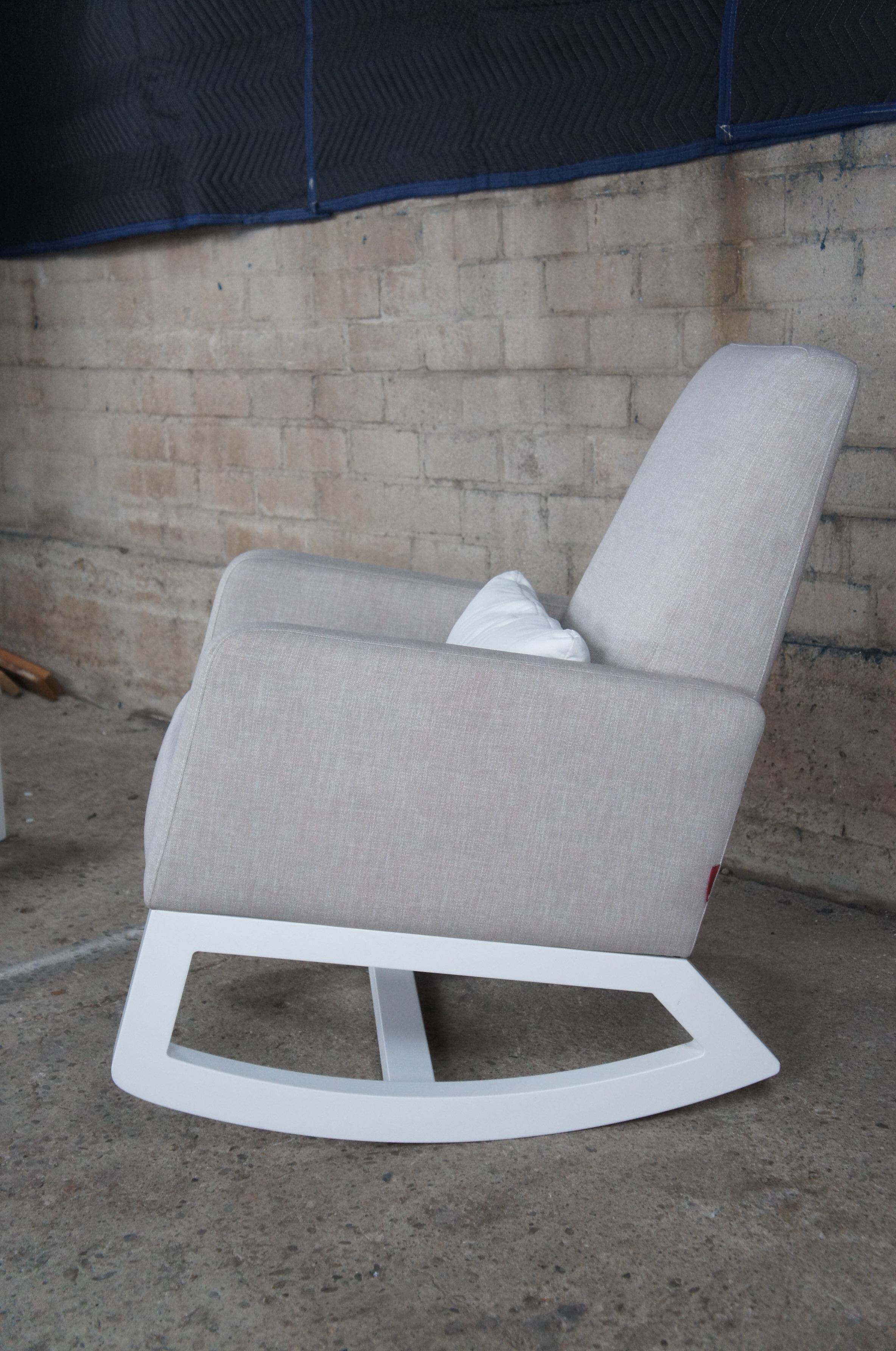 Monte Scandanavian Modern Joya Nursery Rocker Rocking Chair & Ottoman For Sale 1