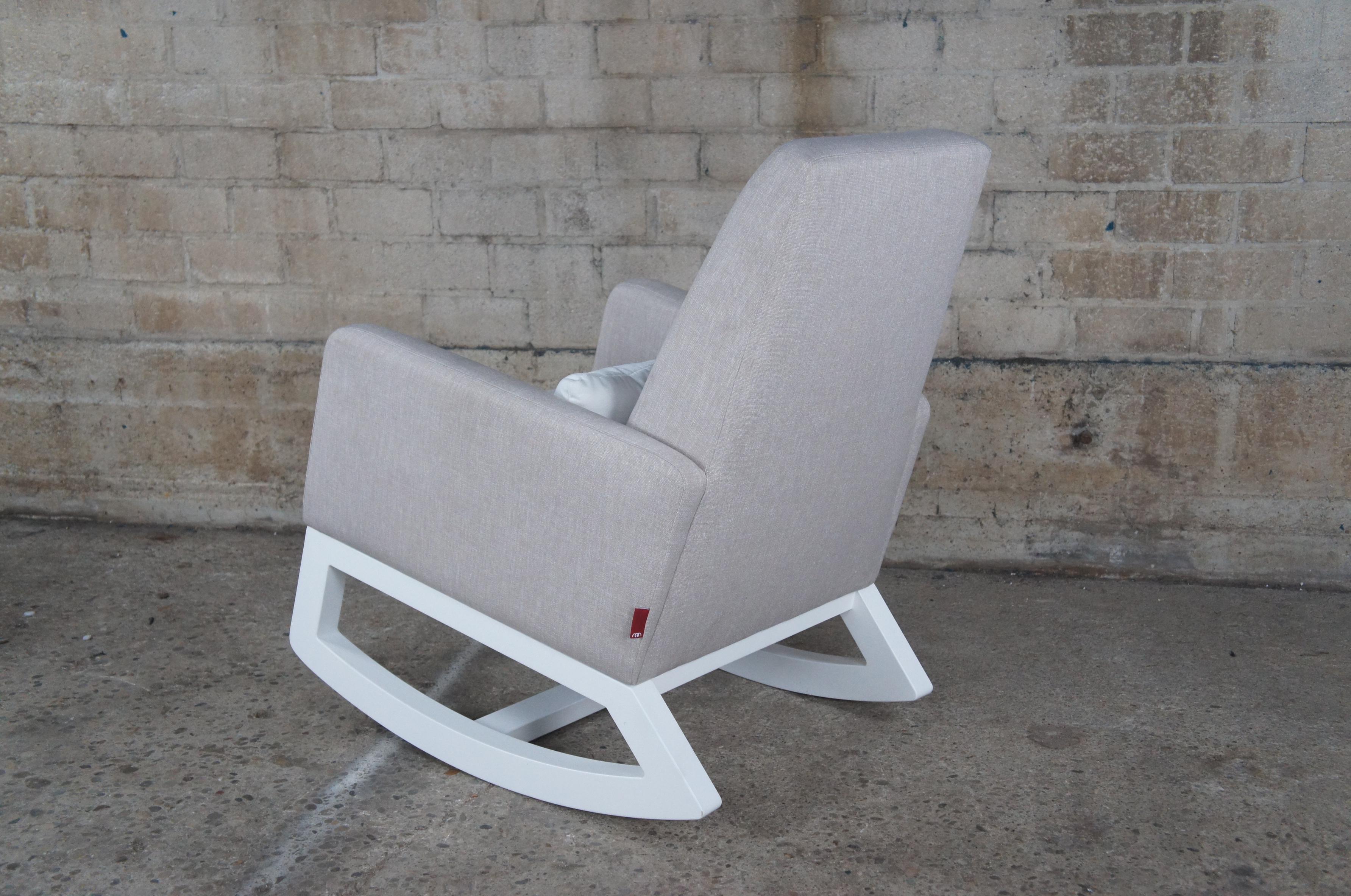 Monte Scandanavian Modern Joya Nursery Rocker Rocking Chair & Ottoman For Sale 2
