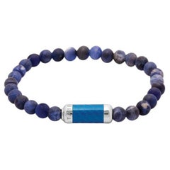 Montecarlo Bracelet in Sodalite with Blue Alutex and Sterling Silver, Size S