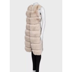 Montecore Women's White Down-Filled Long Vest IT 44, Pre-Owned