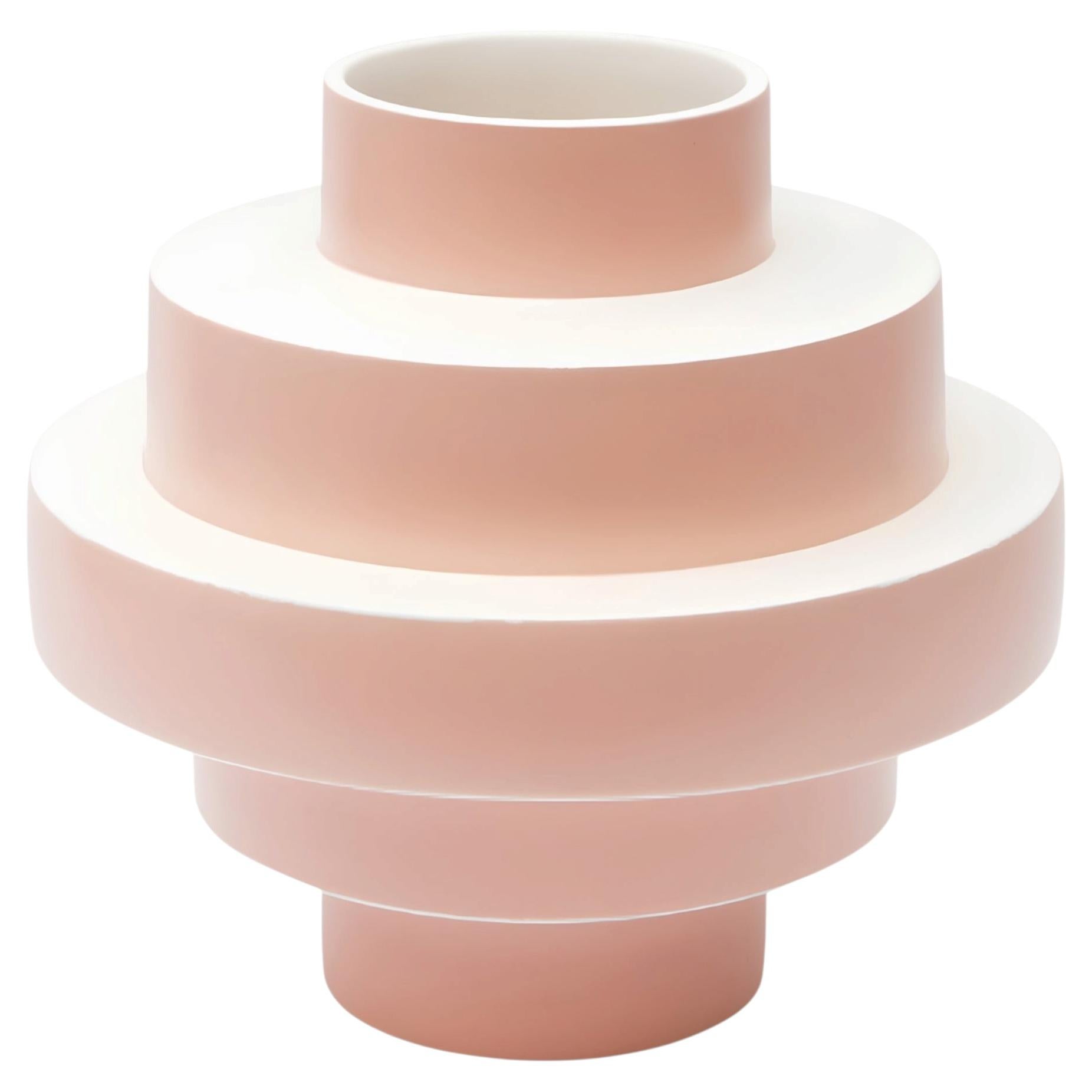 Montée, Beige Hand-Painted Ceramic Sculpture, Contemporary Design, Made in Italy