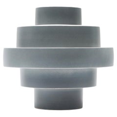 Montée, Grey Hand-Painted Ceramic Contemporary Vase, Made in Italy