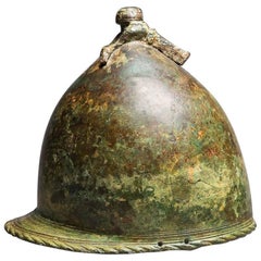 Antique Montefortino Bronze Helmet, Etrusco-Italic Art, 4th-3rd Centuries BC