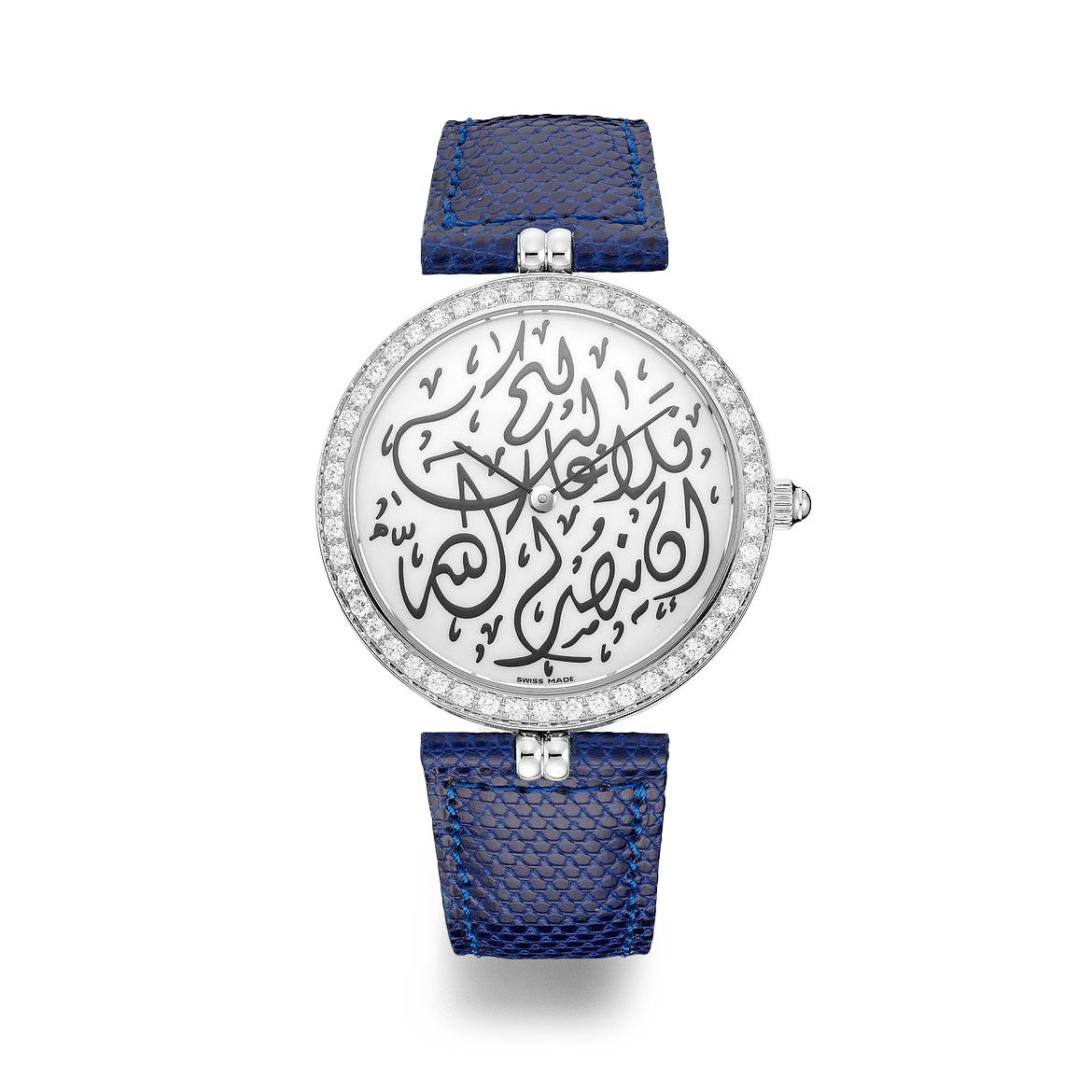 Montega Uhr aus Stahl, Sura Zifferblatt, Lünette besetzt mit 48 Diamanten 0,89 ct mit Dornschließe Alligatorband Quarzwerk
