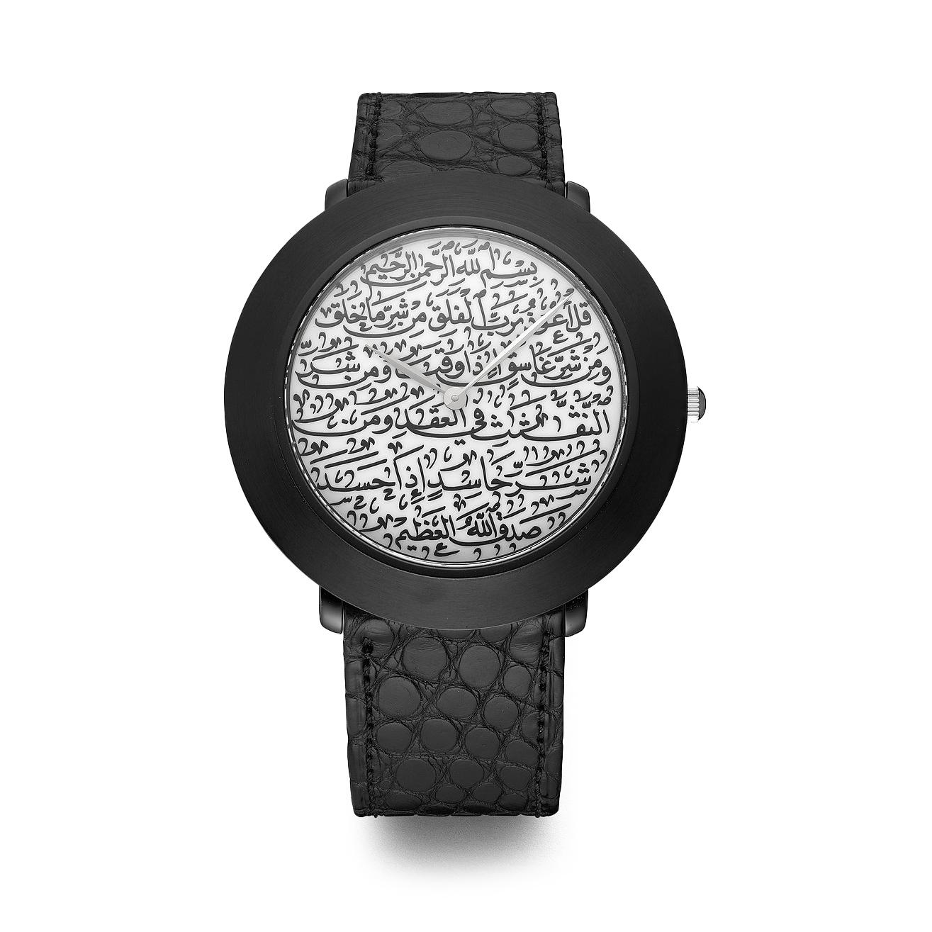 Montega watch in steel blackened, Sura dial with prong buckle alligator alligator quartz movement       