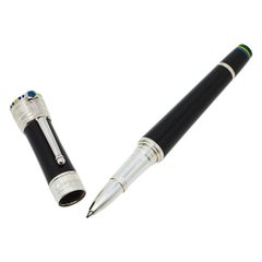 Montegrappa Black  Limited Edition Black Resin Sterling Silver Fineliner Pen