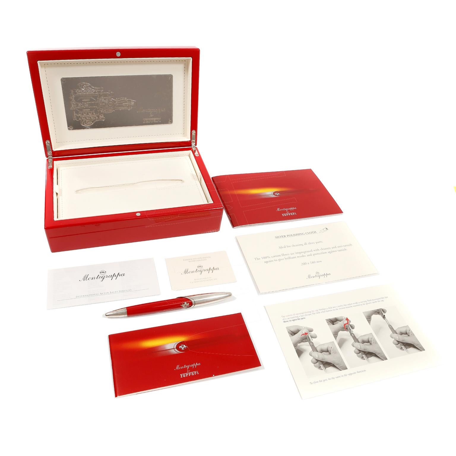 This authentic Montegrappa for Ferrari Limited Edition Pen is brand new with box and papers.  Sterling silver with red, rollerball style.  Highly collectible.


PBF

