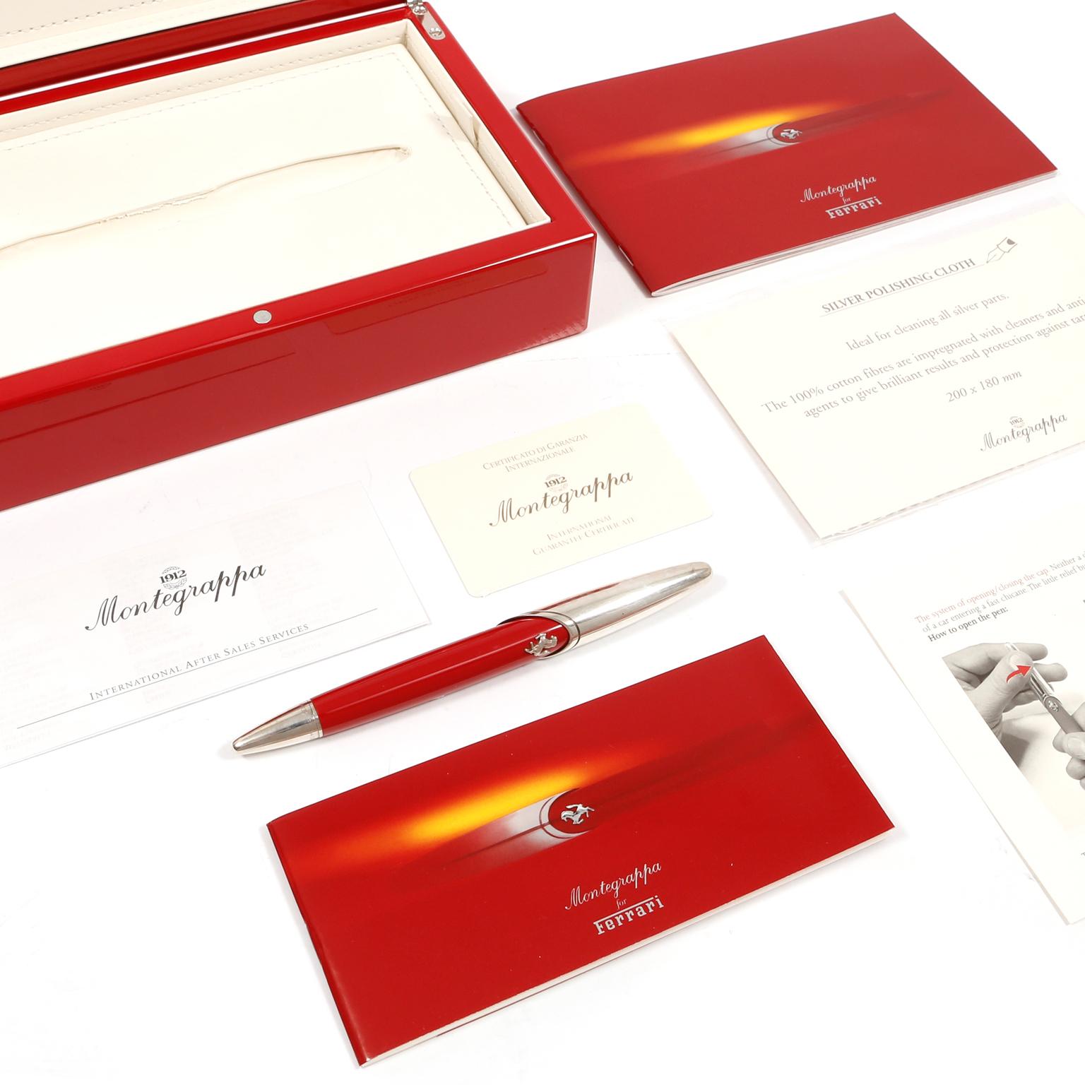 Montegrappa for Ferrari Limited Edition Silver with Red Pen 1