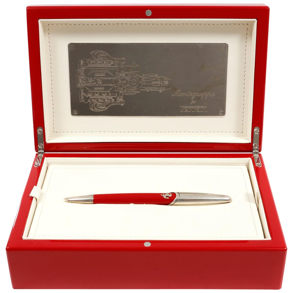 Montegrappa for Ferrari Limited Edition Silver with Red Pen