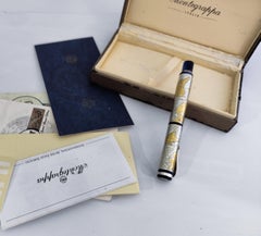 Montegrappa Gea 2001 Limited Edition Sterling Silver 18K M Nib Fountain in Box