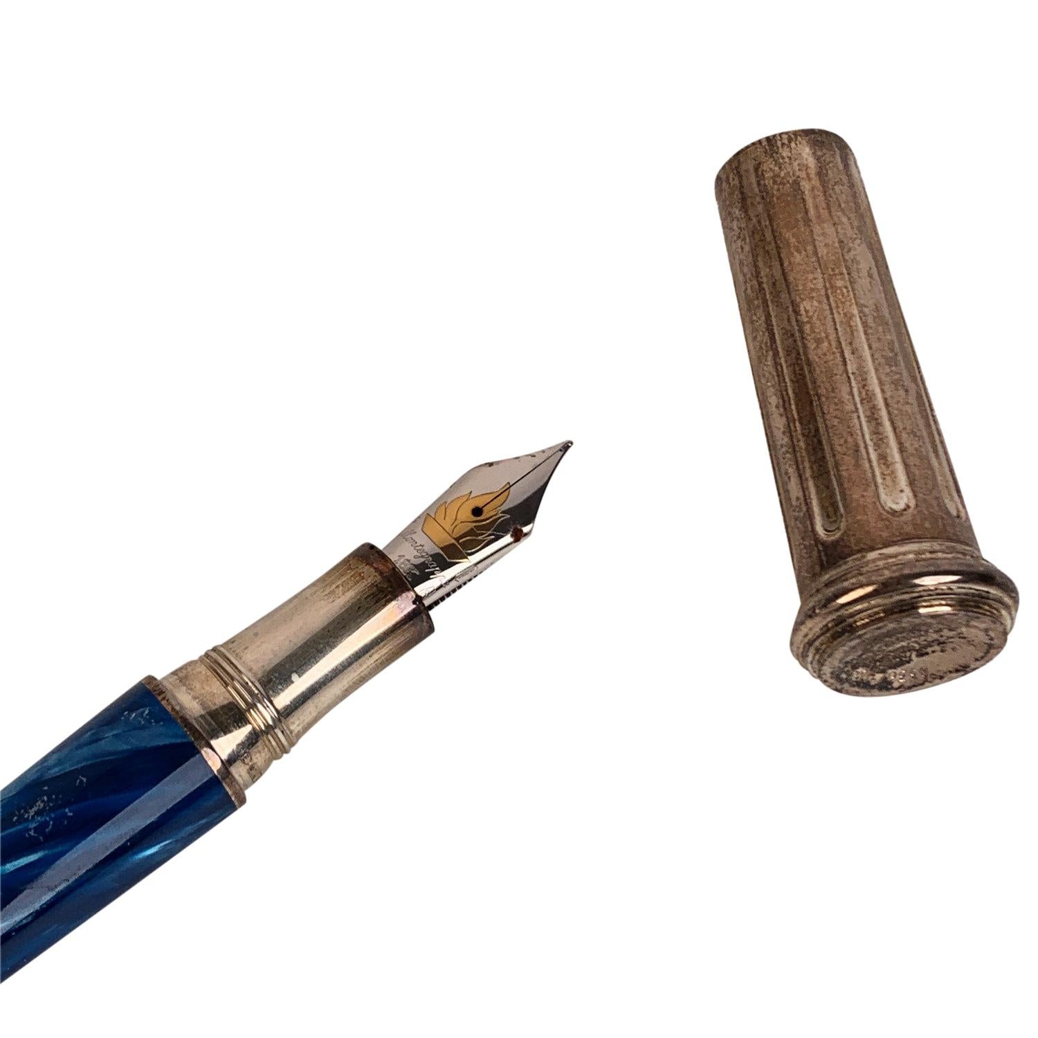 - Montegrappa pays tribute to Greece with this stunning numbered limited edition fountain pen
- Turquoise barrel of finest celluloid 
- 925 Sterling Silver cap
- The cap of the pen recalls the form of the Olympic torch and the tapered lines of Greek