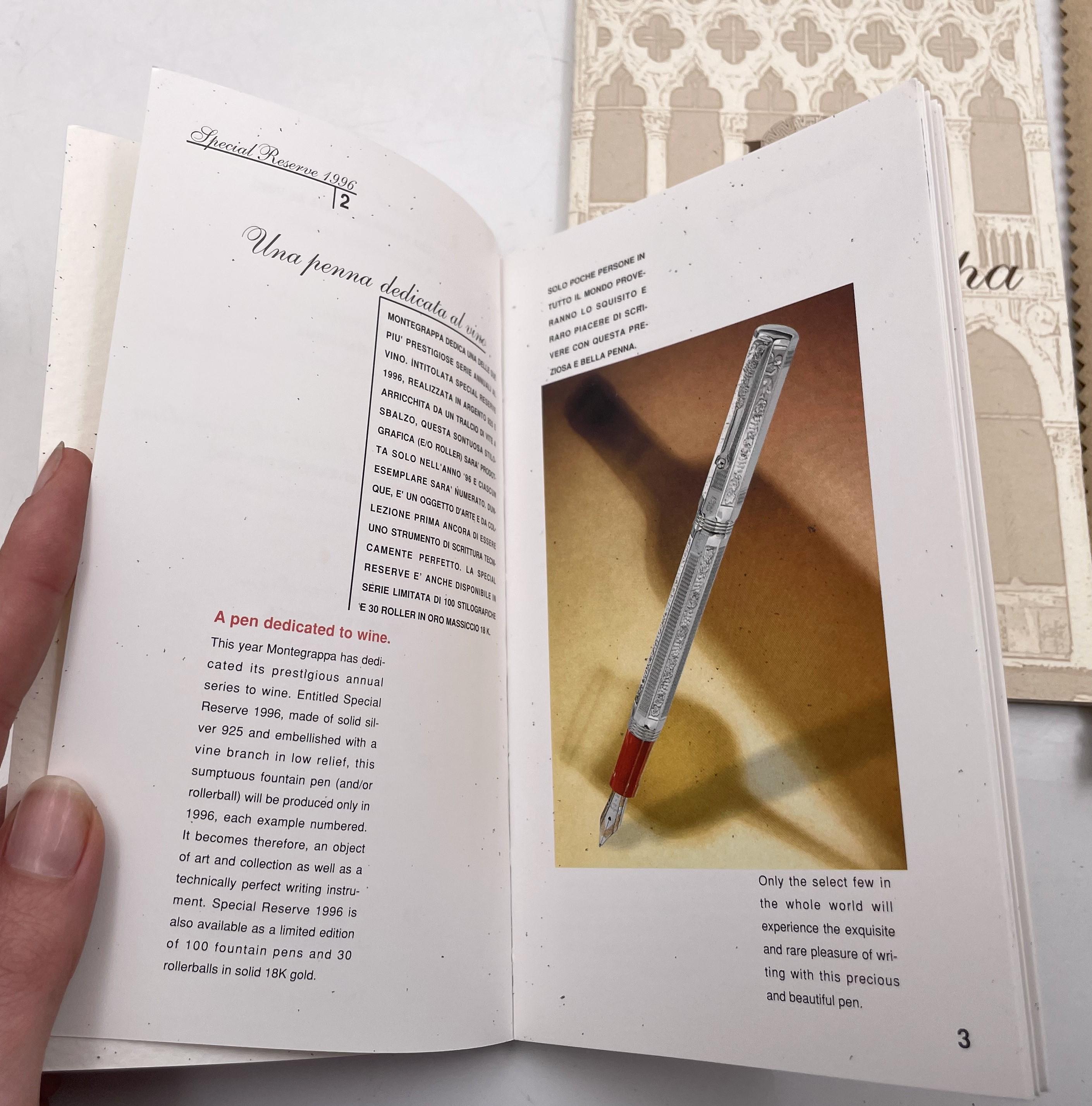 Montegrappa Special Reserve 1996 Sterling Silver Rollerball Pen Limited Edition For Sale 9