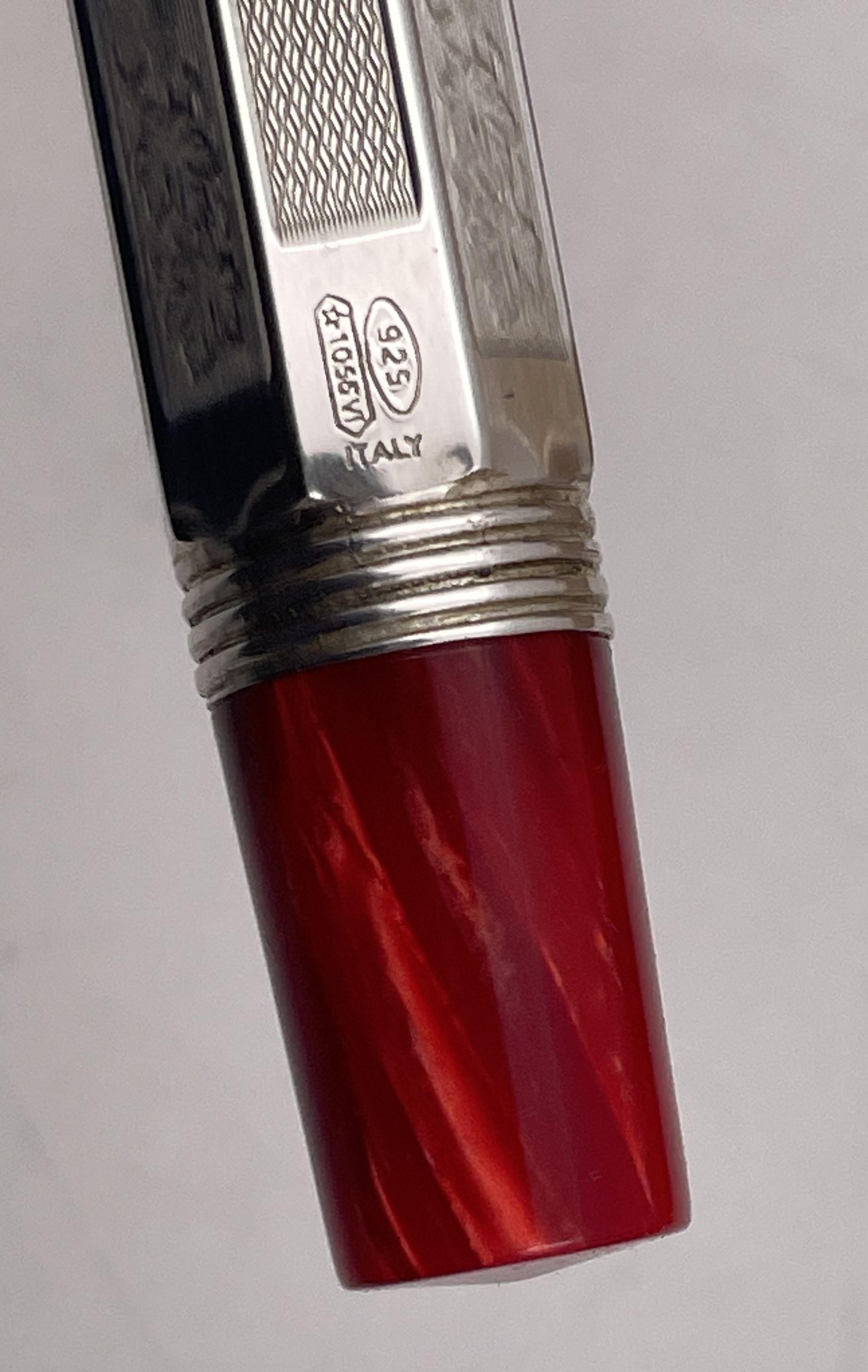Montegrappa Special Reserve 1996 Sterling Silver Rollerball Pen Limited Edition For Sale 1