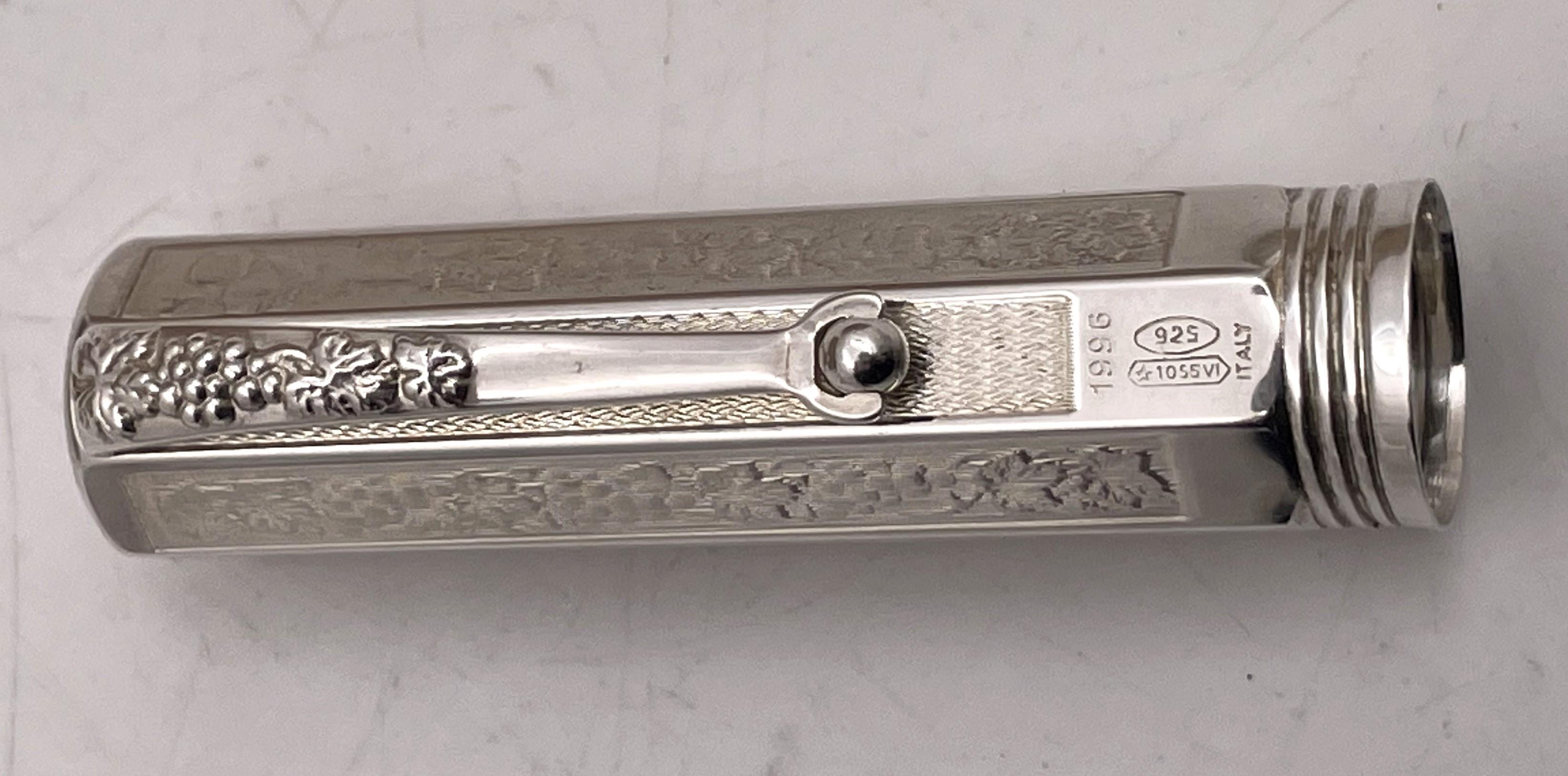 Montegrappa Special Reserve 1996 Sterling Silver Rollerball Pen Limited Edition For Sale 3