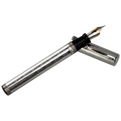 Montegrappa:: stylo-plume en argent sterling avec plume en or jaune 18 carats