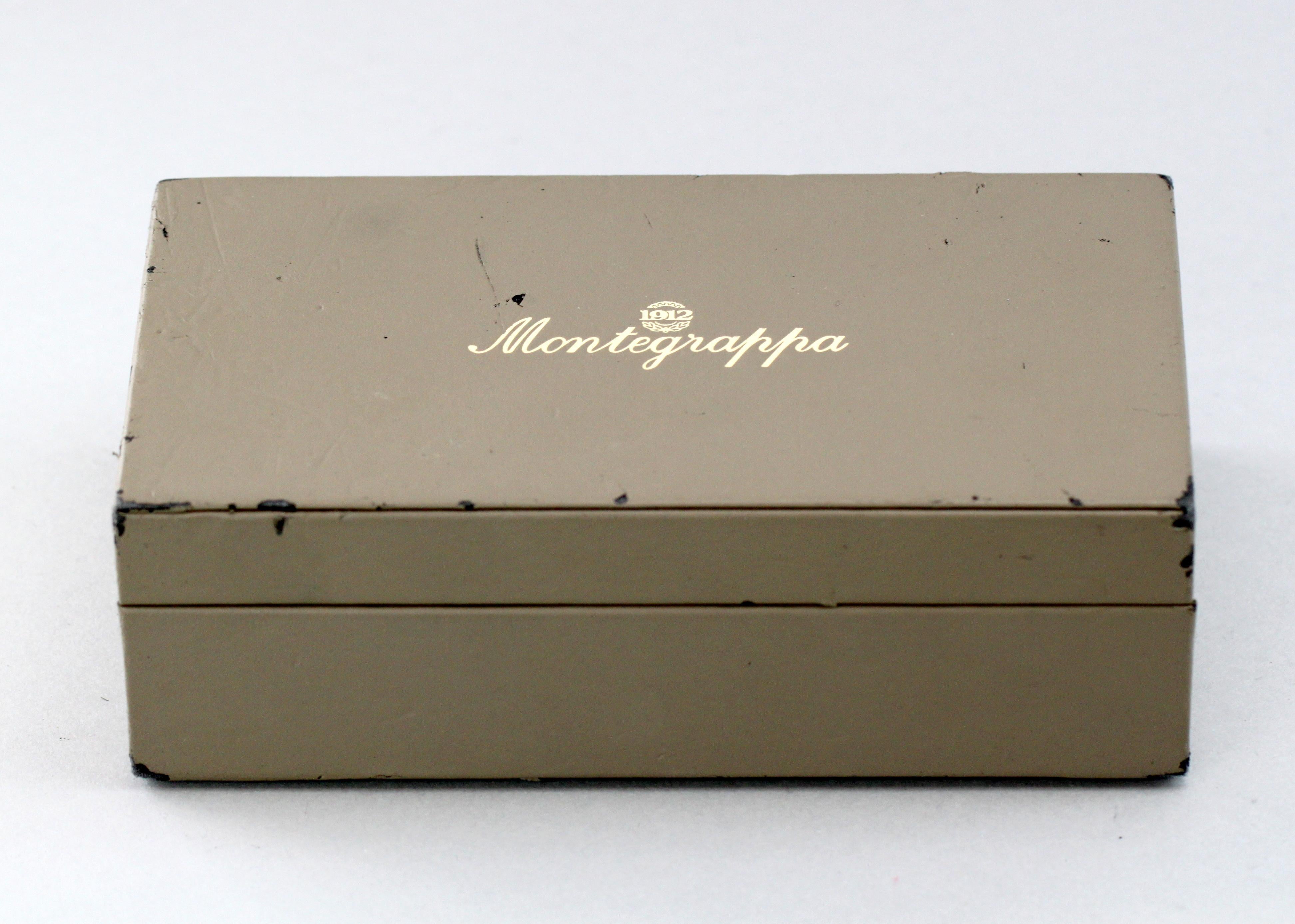Stilografica Montegrappa in argento Sterling con finitura dorata e pennino in oro 18 carati in vendita 4