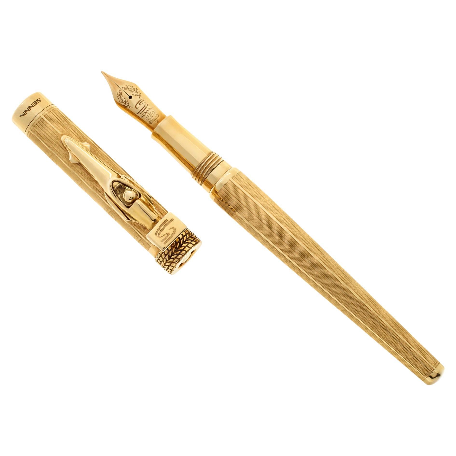 Montegrappa "Tribute to Ayrton Senna" Fountain Pen in 18k Yellow Gold Highly
