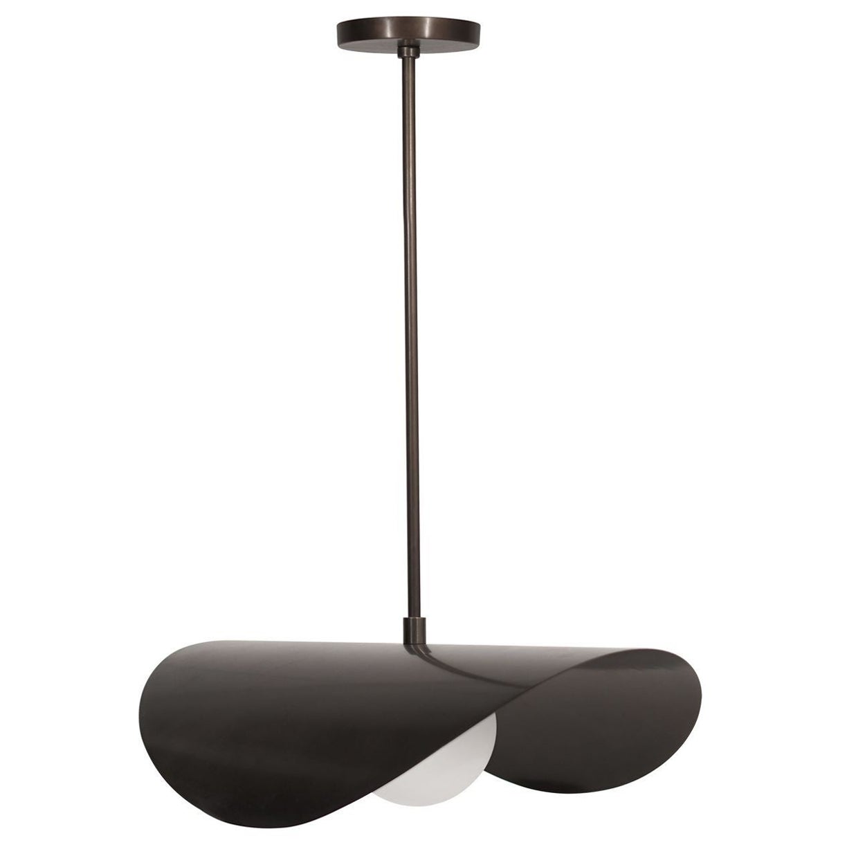 MONTERA Biomorphe Pendelleuchte aus ORB und geblasenem Glas im Angebot