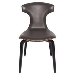 Montera Chair in Genuine Leather Pelle SC 28 Seppia and Saddle Extra Cammello