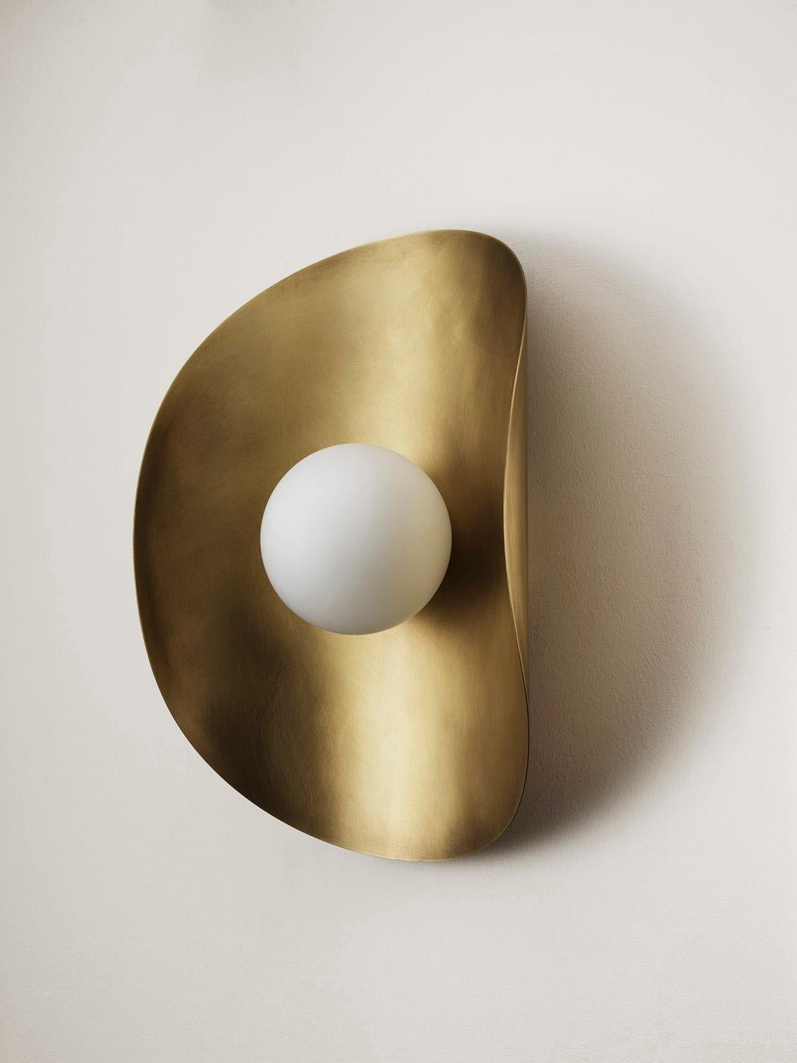 MONTERA Wall Sconce or Flushmount , biomorphic Brass & Glass, Blueprint Lighting For Sale 7