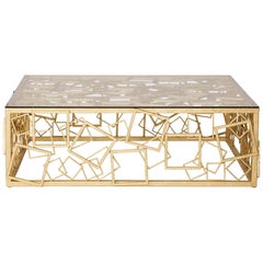 Monterey Cocktail Table in Gold Leaf by Innova Luxuxy Group