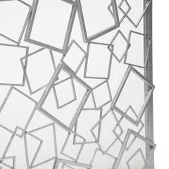 Monterey Fire Screen in Silver Leaf by Innova Luxuxy Group