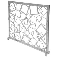 Monterey Fire Screen in Silver Leaf by Innova Luxuxy Group