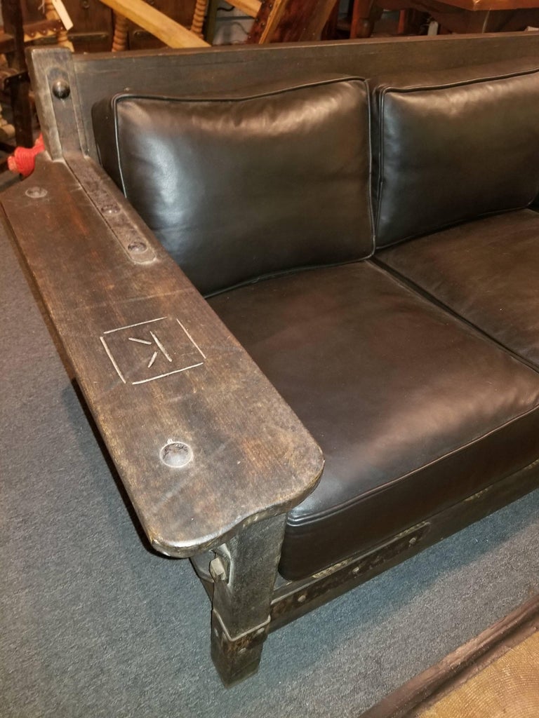Monterey Leather Sofa at 1stDibs