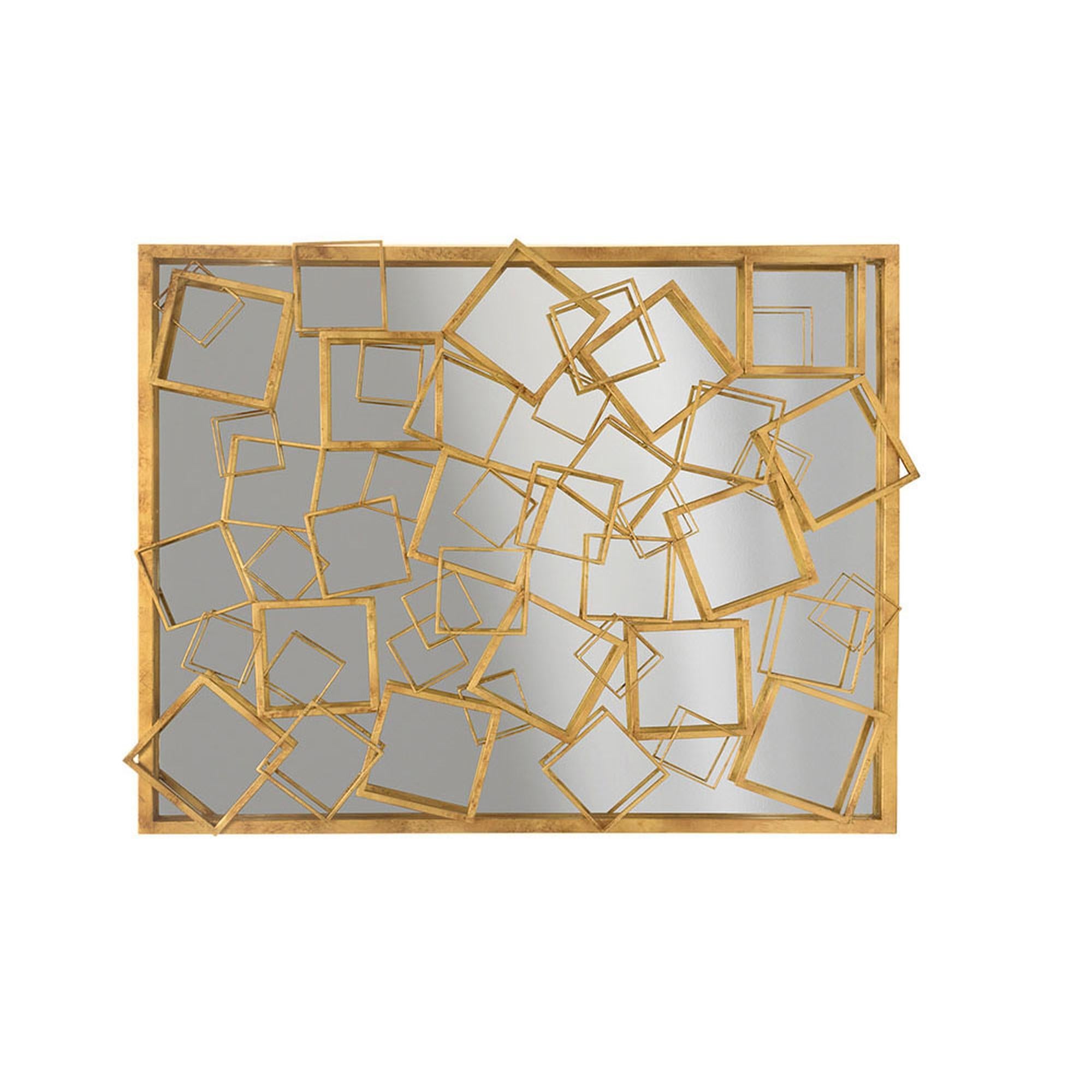 Monterey Mirror in Gold Leaf by Innova Luxuxy Group For Sale