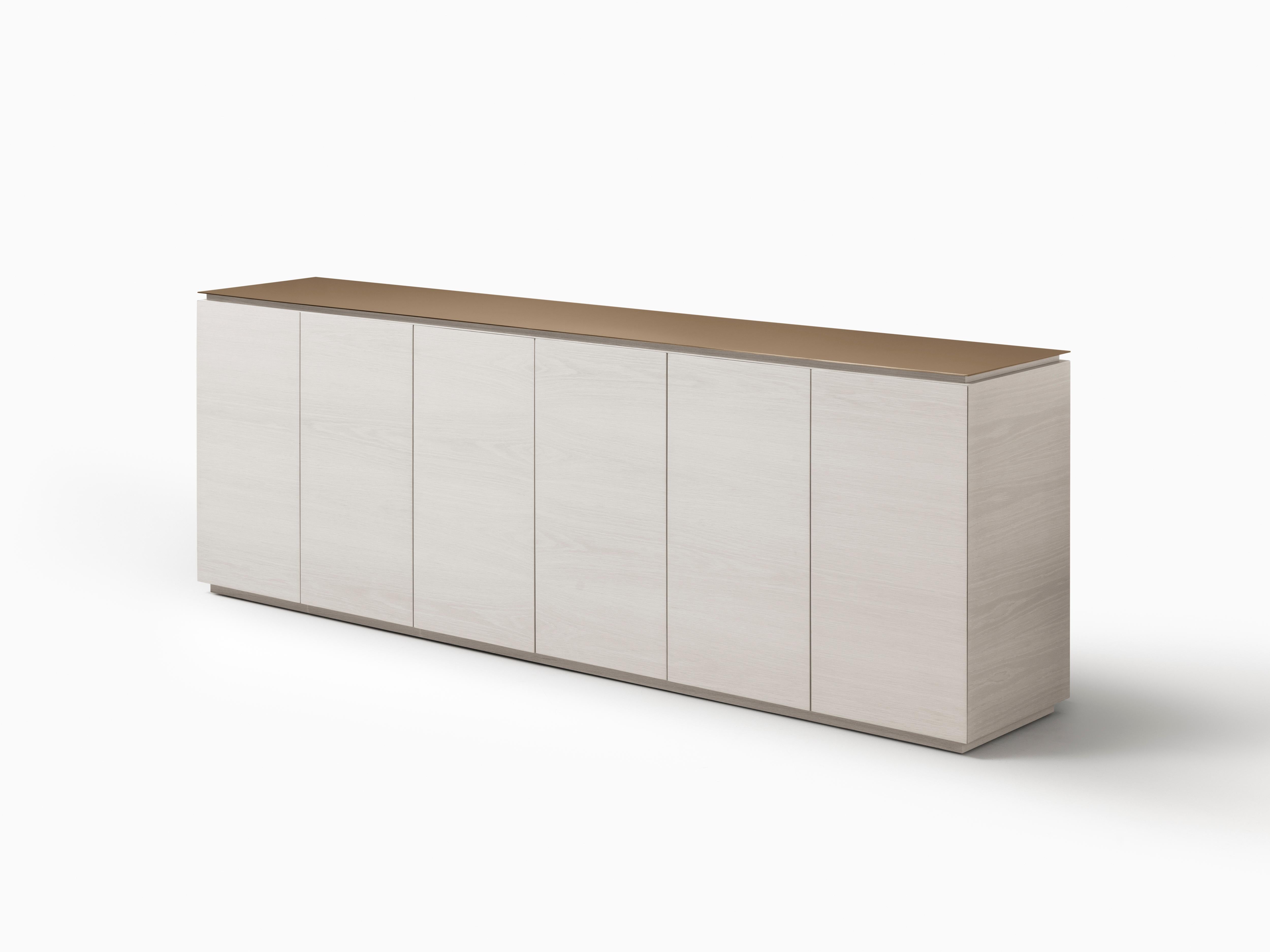 Modern Monterrey Credenza in Wood and Metal For Sale