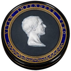 Montesquieu Retrato Caja de rapé de carey