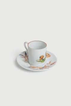 Monteverde, Juego de Café con Seis Porcelanas Contemporáneas con Diseño Decorativo
