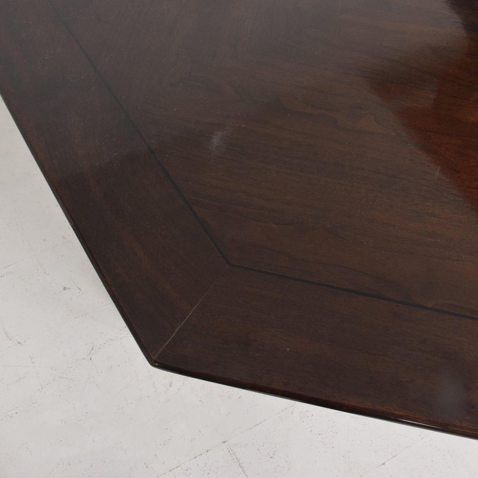American Monteverdi and Young Walnut Dining or Office Table Octagon Shape