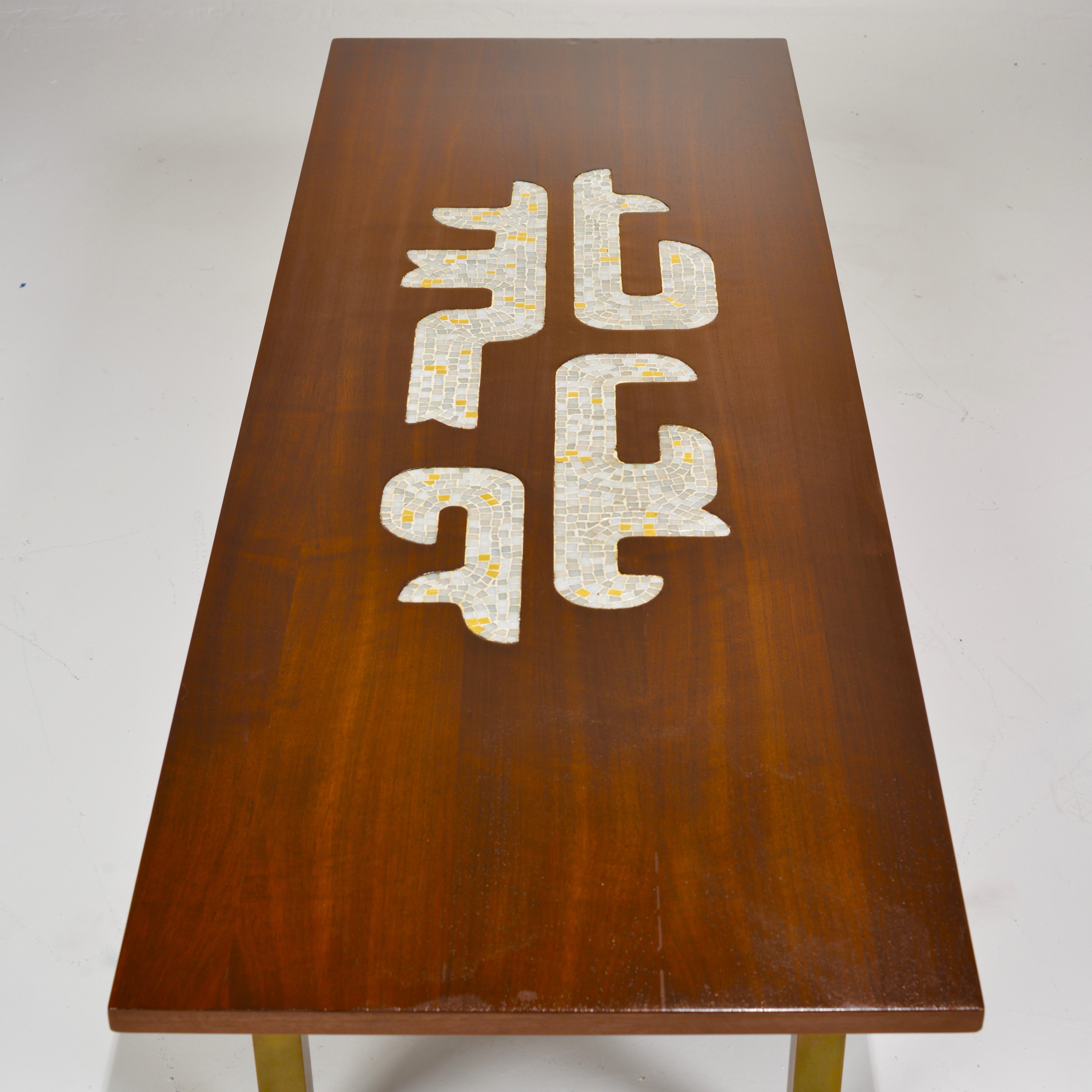 Mid-20th Century Monteverdi Young Mosaic Cocktail Table For Sale