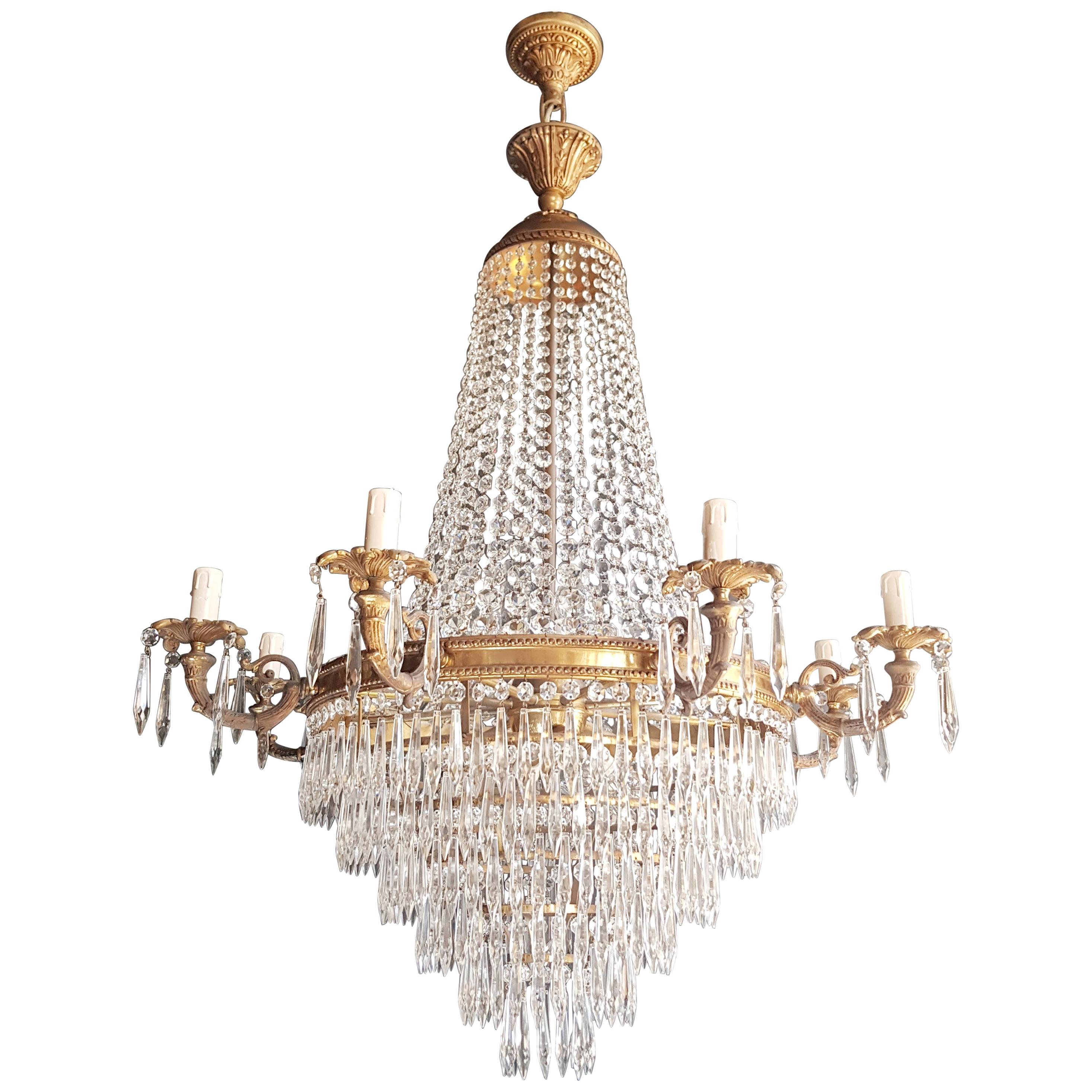 Montgolfiè Empire Sac a Pearl Chandelier Crystal Lustre Ceiling Lamp Antique