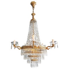 Montgolfiè Empire Sac a Pearl Chandelier Crystal Lustre Ceiling Lamp Antique