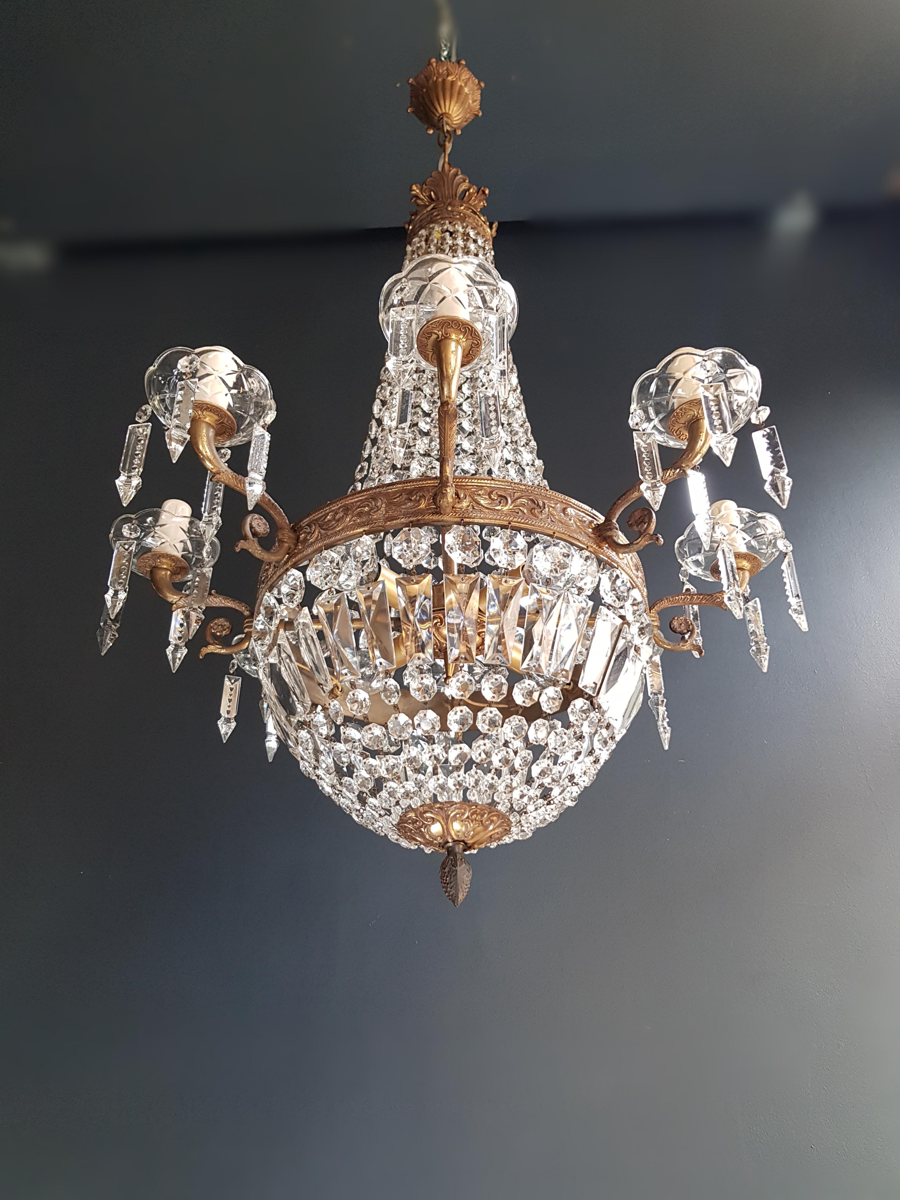 Hand-Knotted Montgolfiè Empire Sac a Pearl Chandelier Crystal Lustre Ceiling Lamp Antique WoW