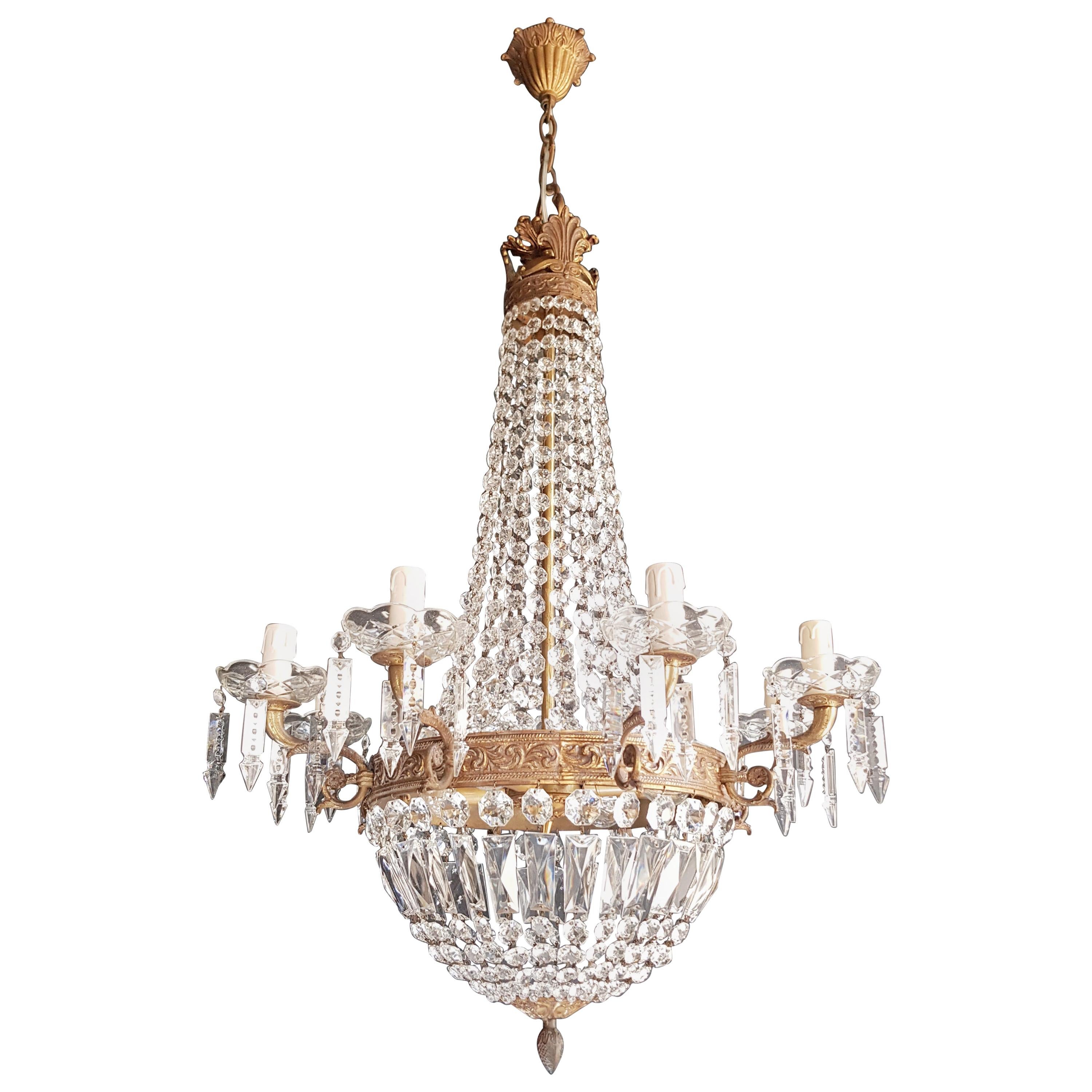 Montgolfiè Empire Sac a Pearl Chandelier Crystal Lustre Ceiling Lamp Antique WoW