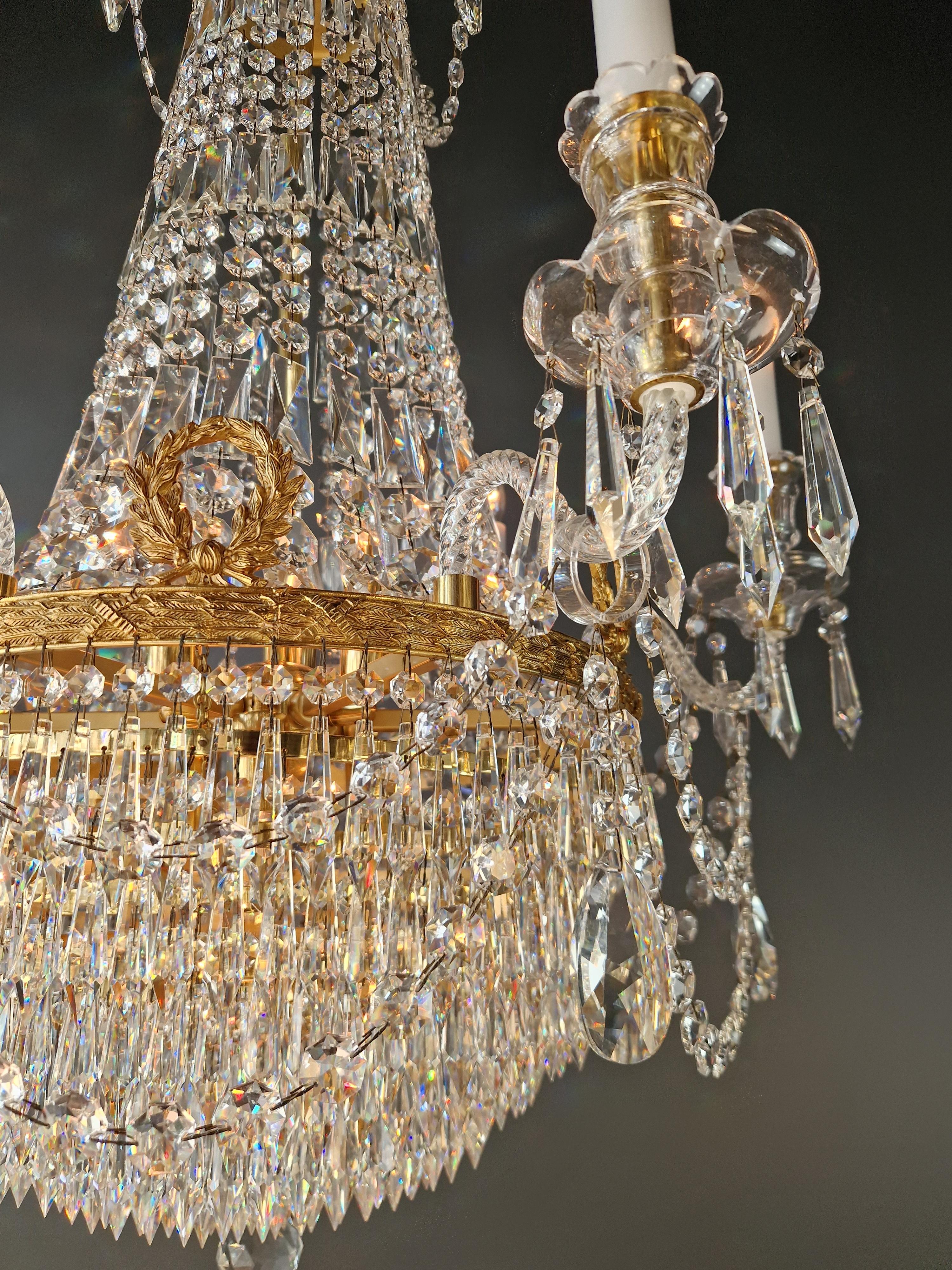 Montgolfièr Empire Kronleuchter Kristall Klassisch traditionell Messing Glas NEU im Angebot 5