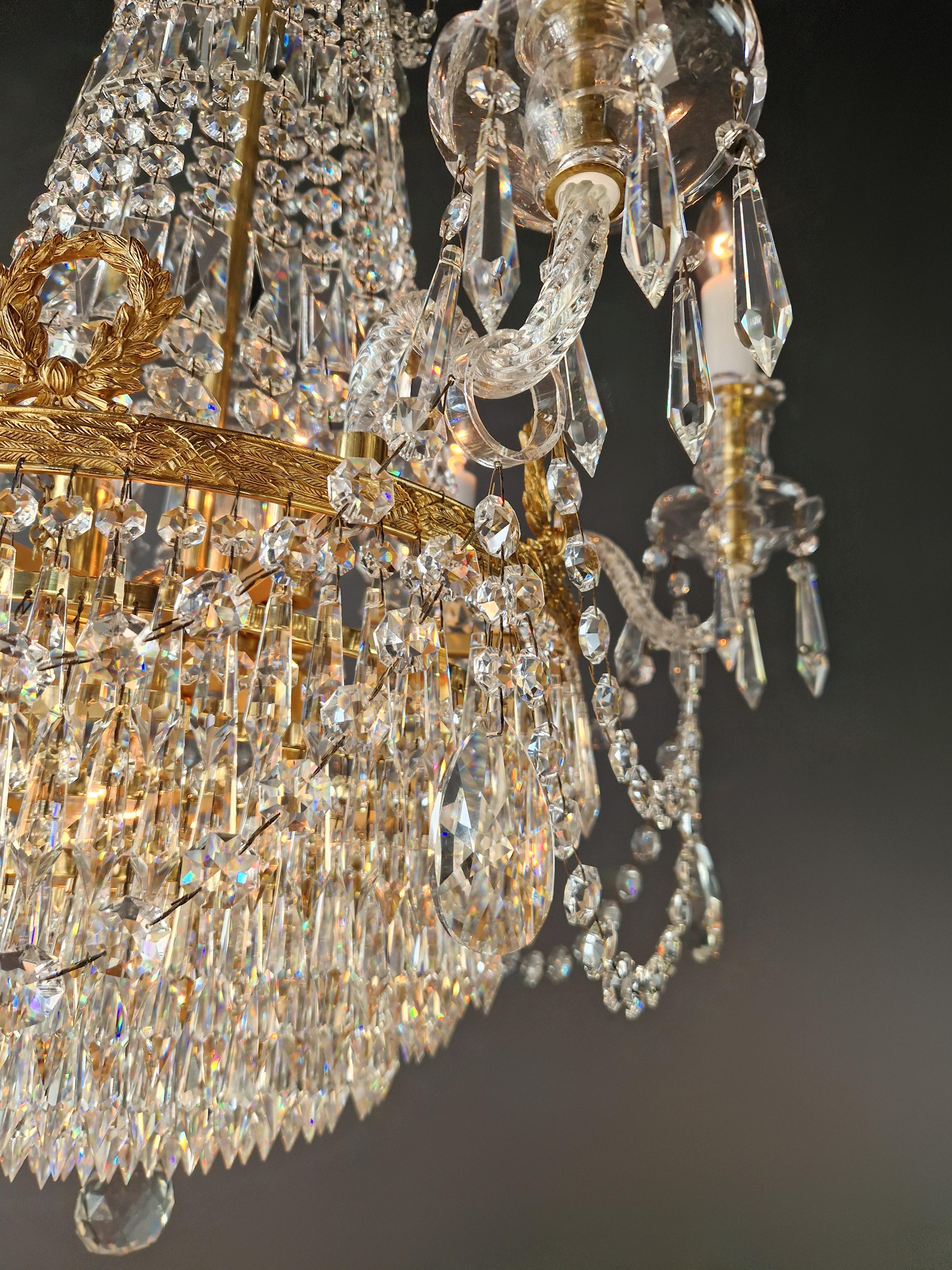 Montgolfièr Empire Kronleuchter Kristall Klassisch traditionell Messing Glas NEU im Angebot 6