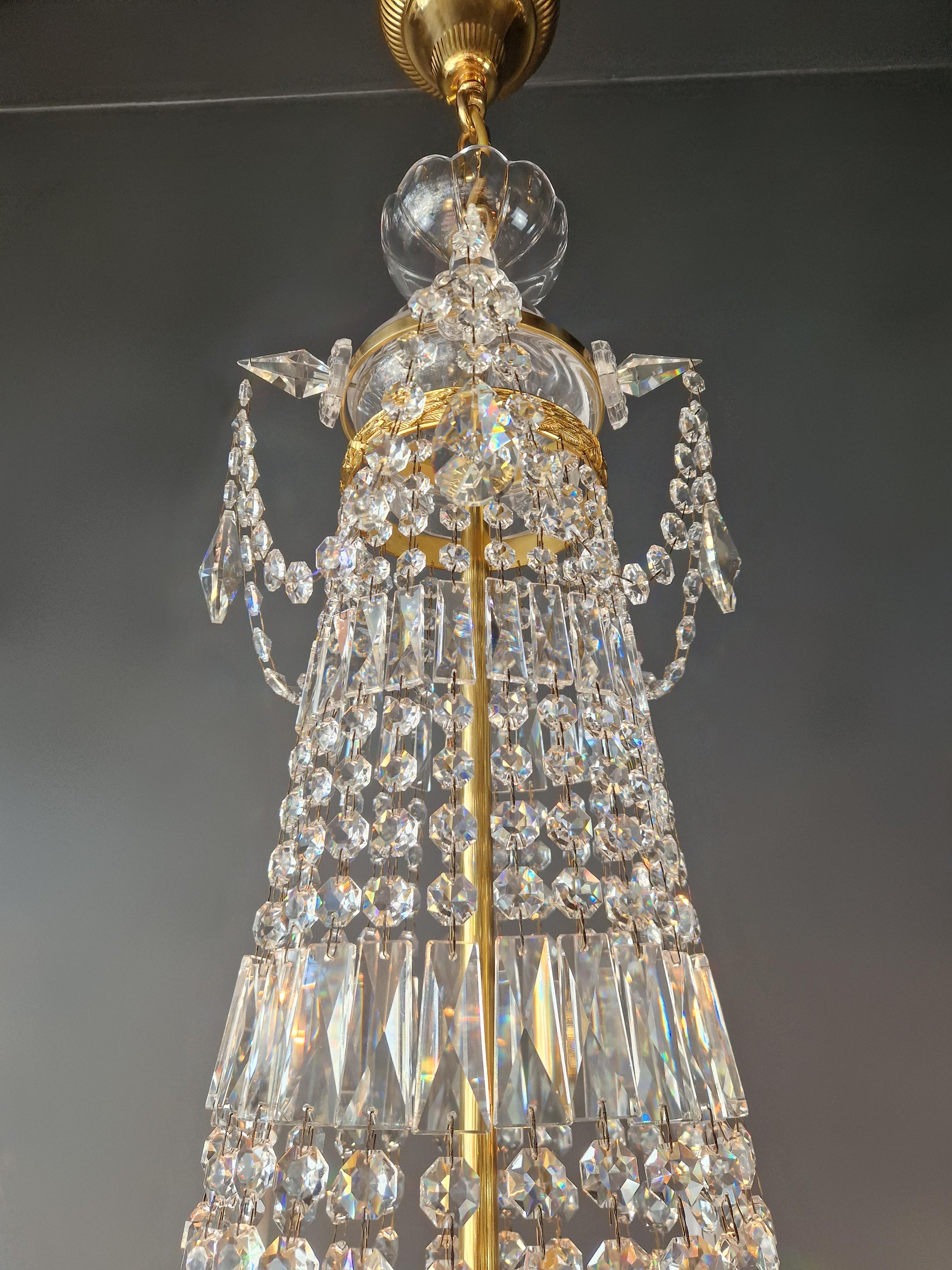 Montgolfièr Empire Kronleuchter Kristall Klassisch traditionell Messing Glas NEU im Angebot 8
