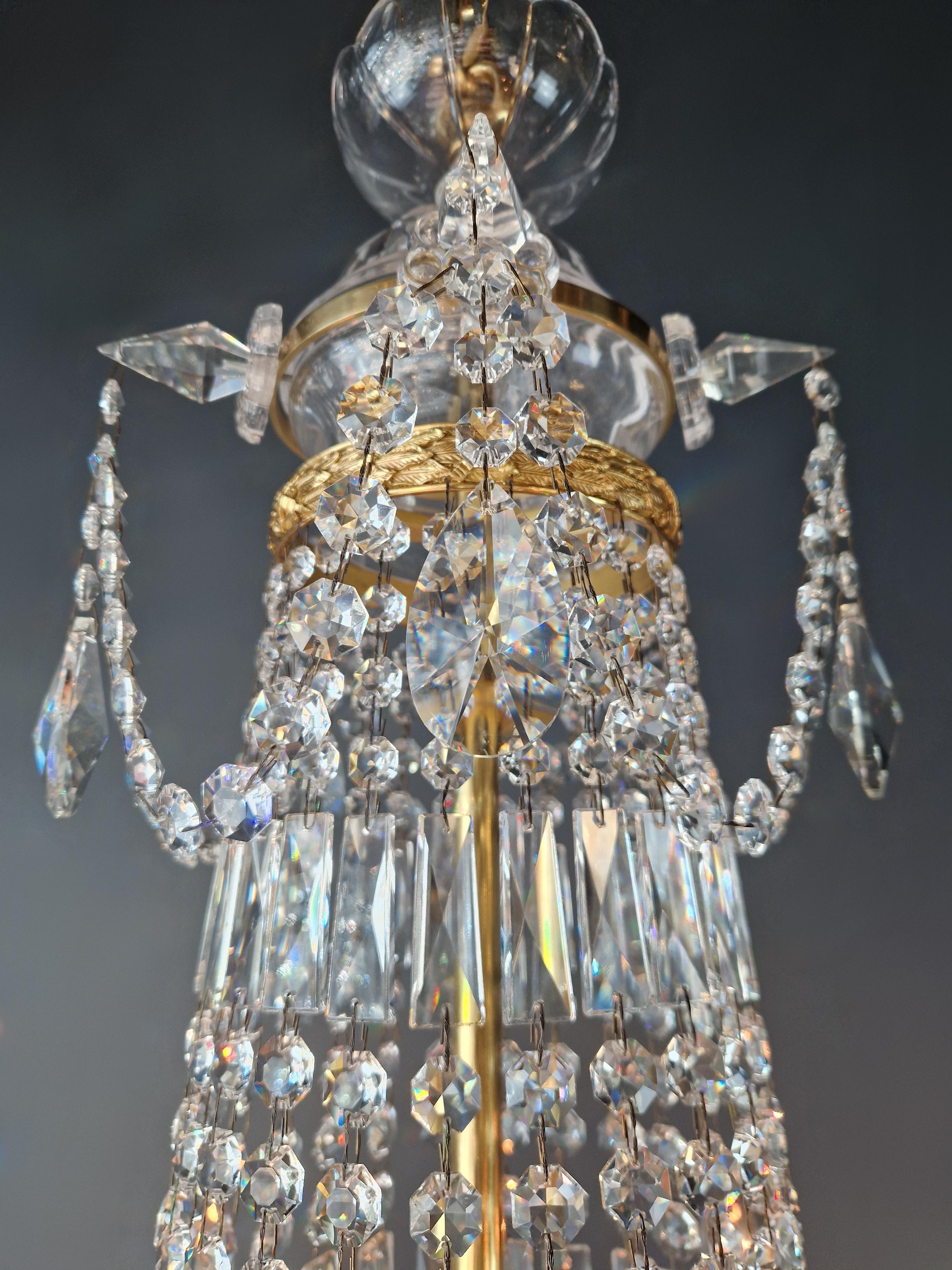 Montgolfièr Empire Kronleuchter Kristall Klassisch traditionell Messing Glas NEU im Angebot 10
