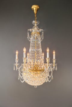 Montgolfièr Empire Chandelier Crystal Classic traditional Brass Glass NEW