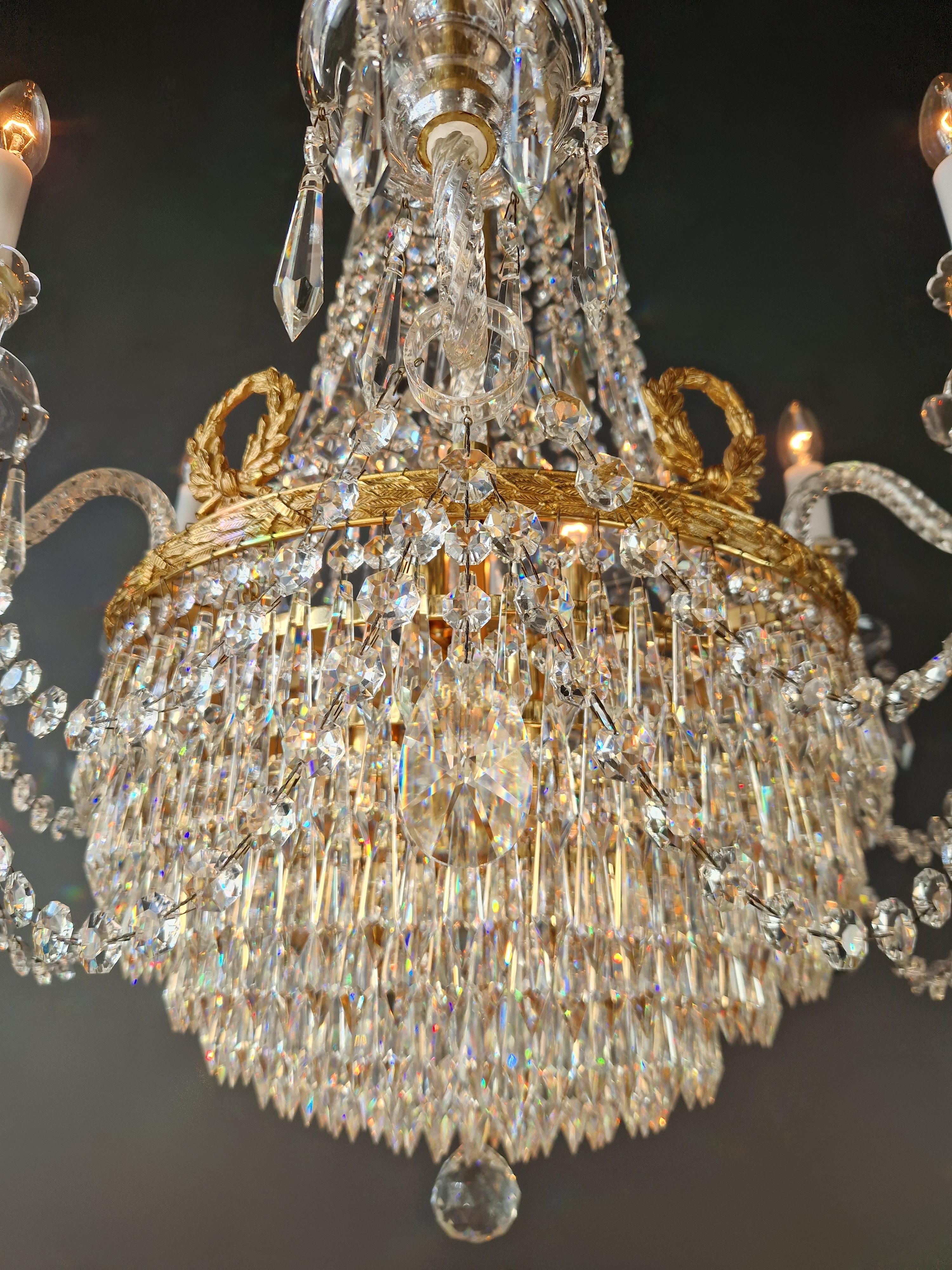 Montgolfièr Empire Kronleuchter Kristall Klassisch traditionell Messing Glas NEU im Angebot 1