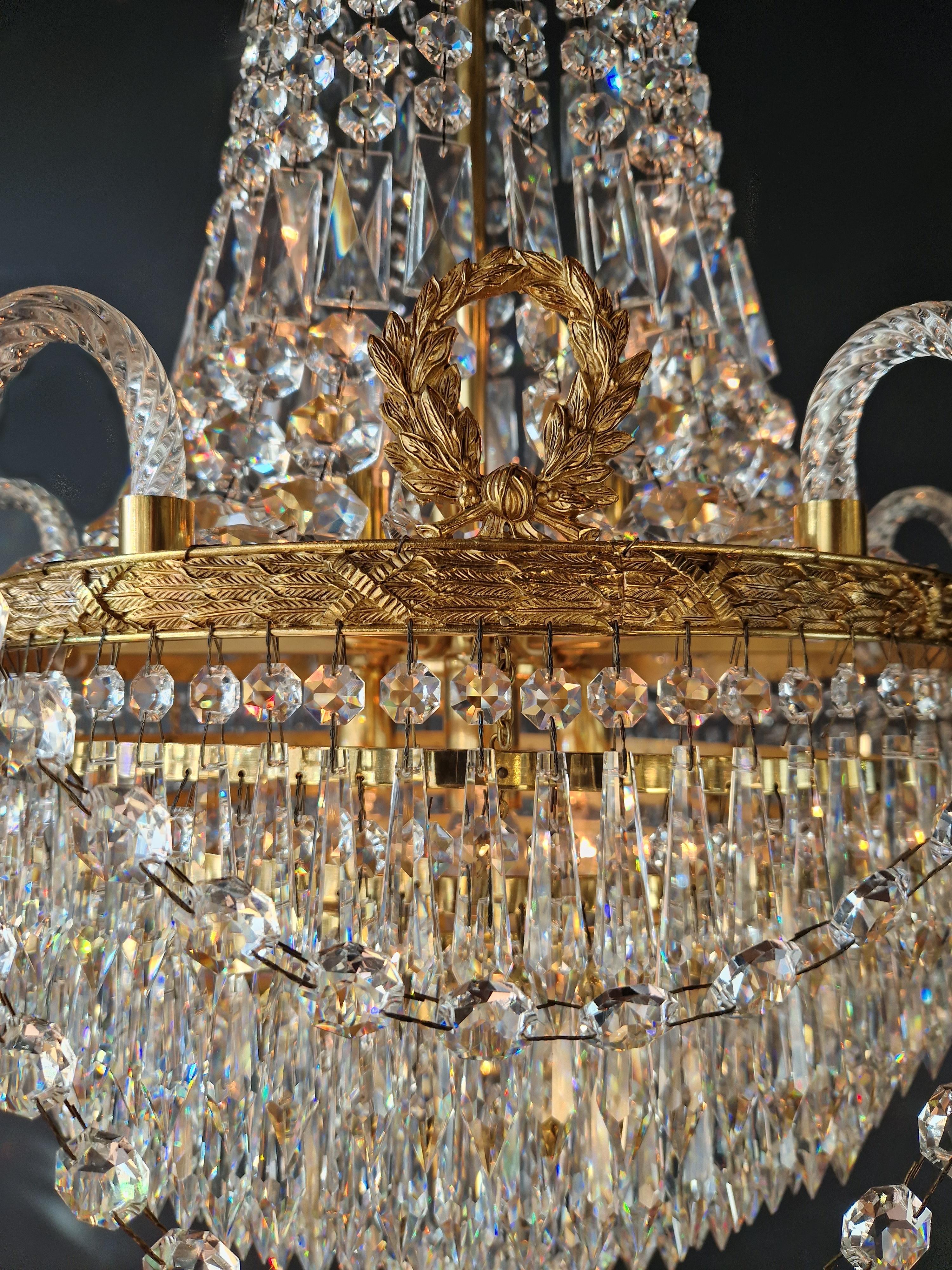 Montgolfièr Empire Kronleuchter Kristall Klassisch traditionell Messing Glas NEU im Angebot 2