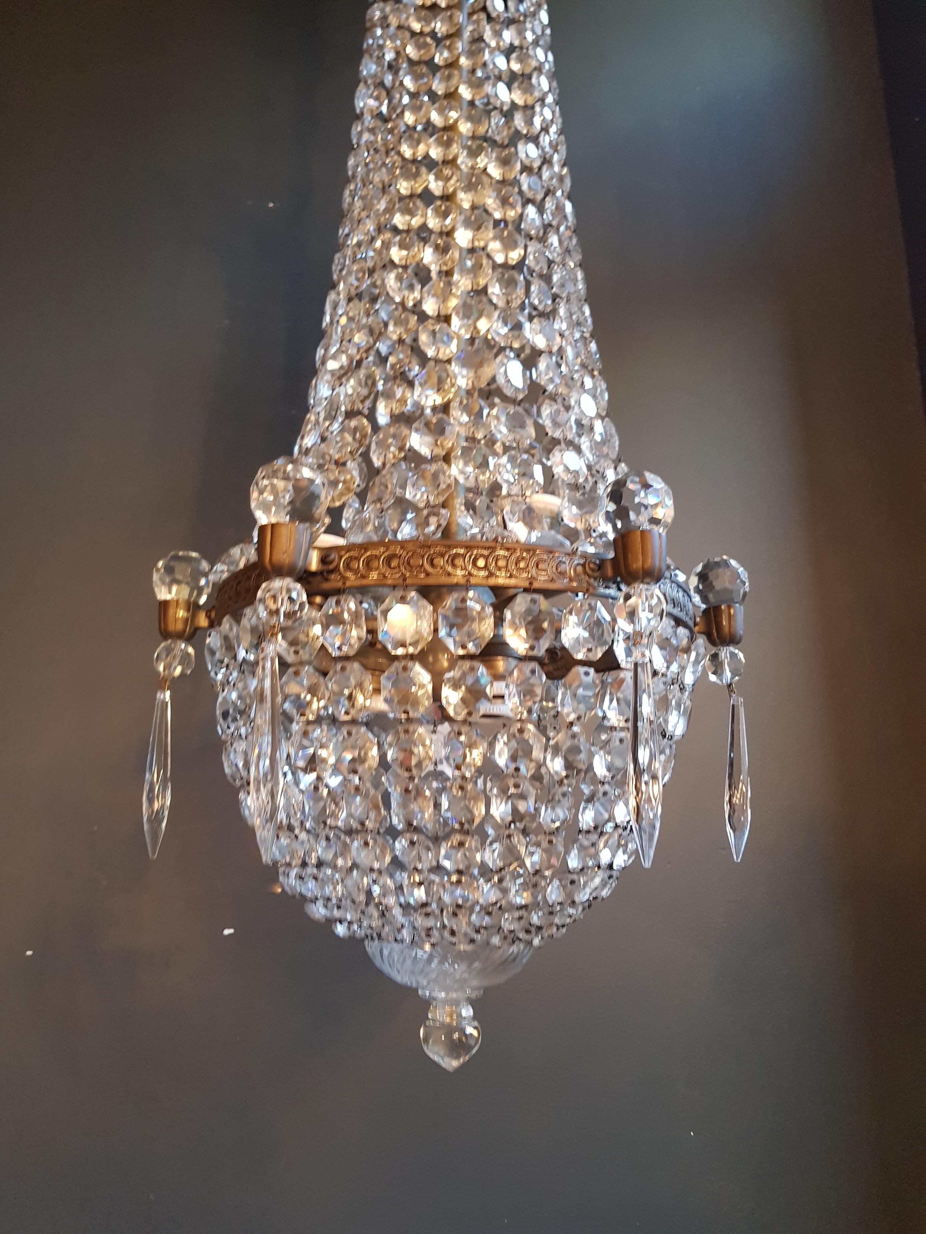 Montgolfièr Empire Sac a Pearl Chandelier Crystal Lustre Ceiling Lamp Basket  3