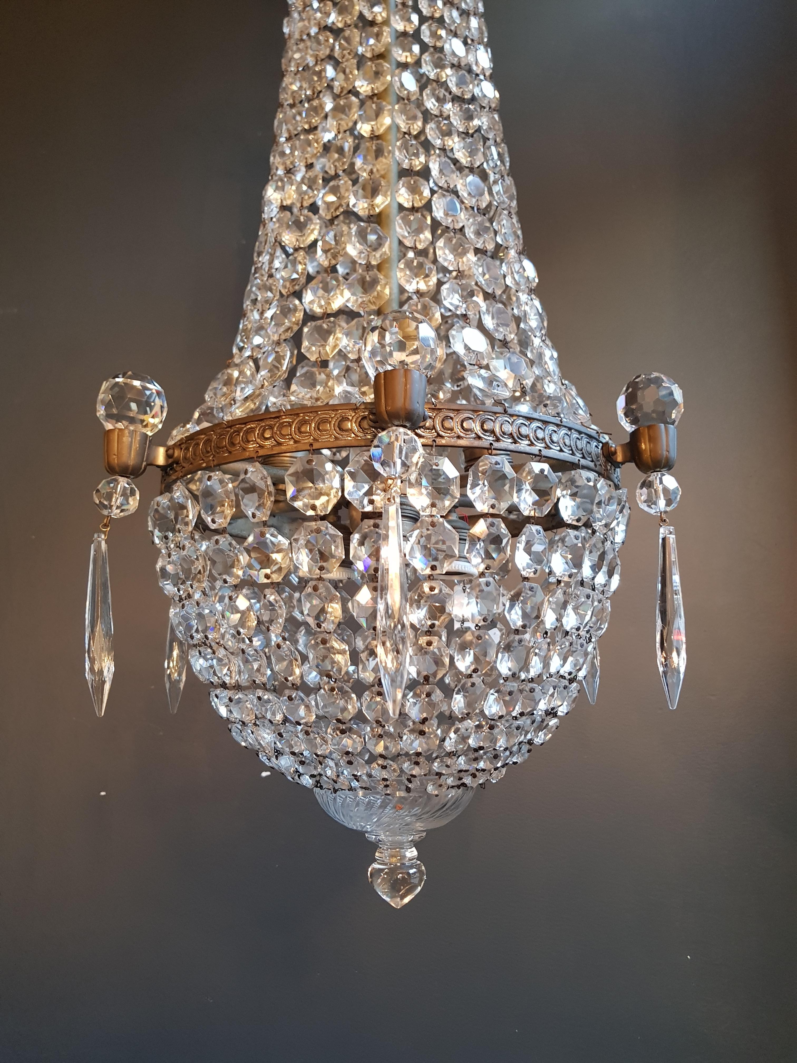Montgolfièr Empire Sac a Pearl Chandelier Crystal Lustre Ceiling Lamp Basket  (Europäisch)