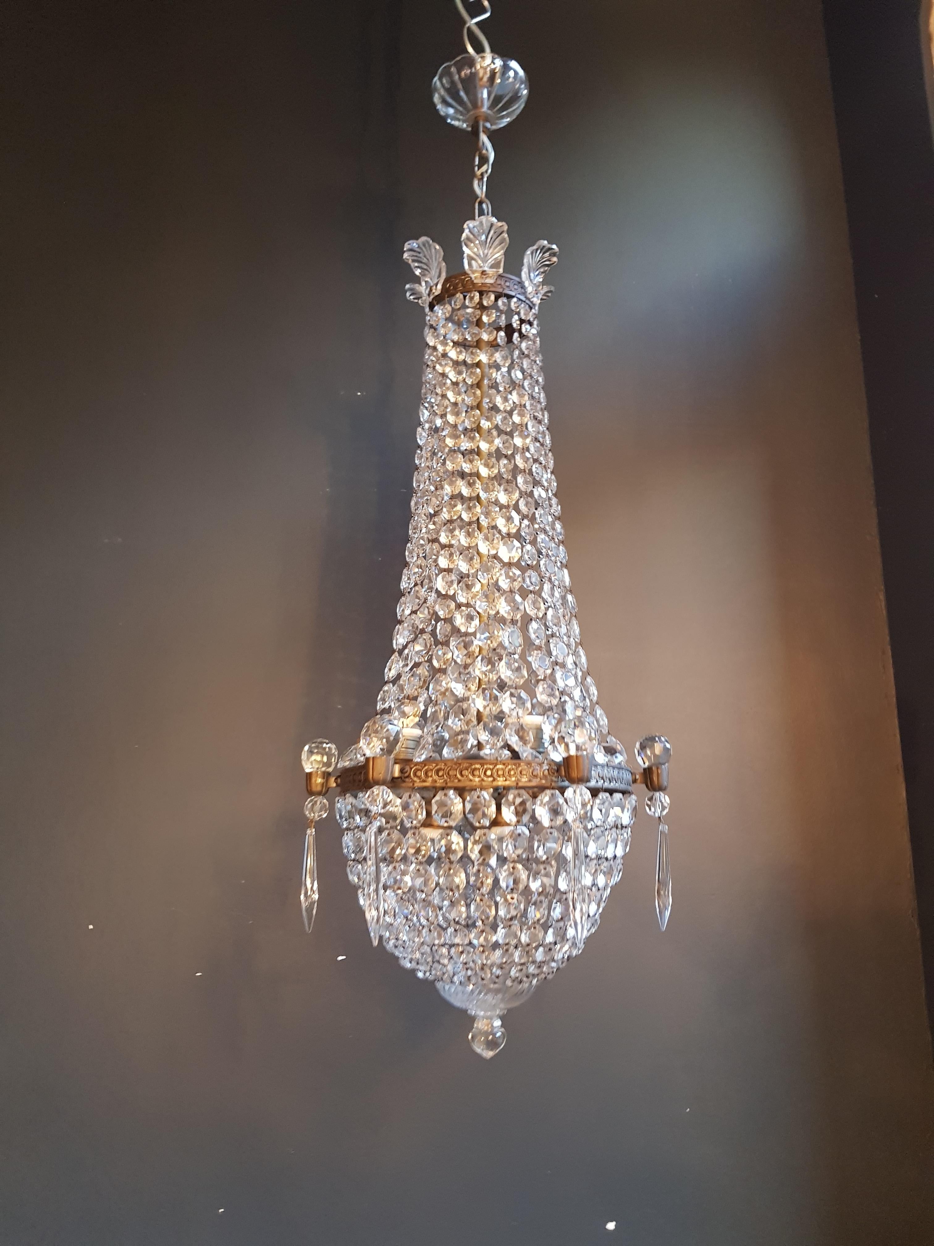 Montgolfièr Empire Sac a Pearl Chandelier Crystal Lustre Ceiling Lamp Basket  1