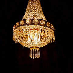 Montgolfièr Empire Sac a Pearl Chandelier Crystal Lustre Ceiling Lamp Hall